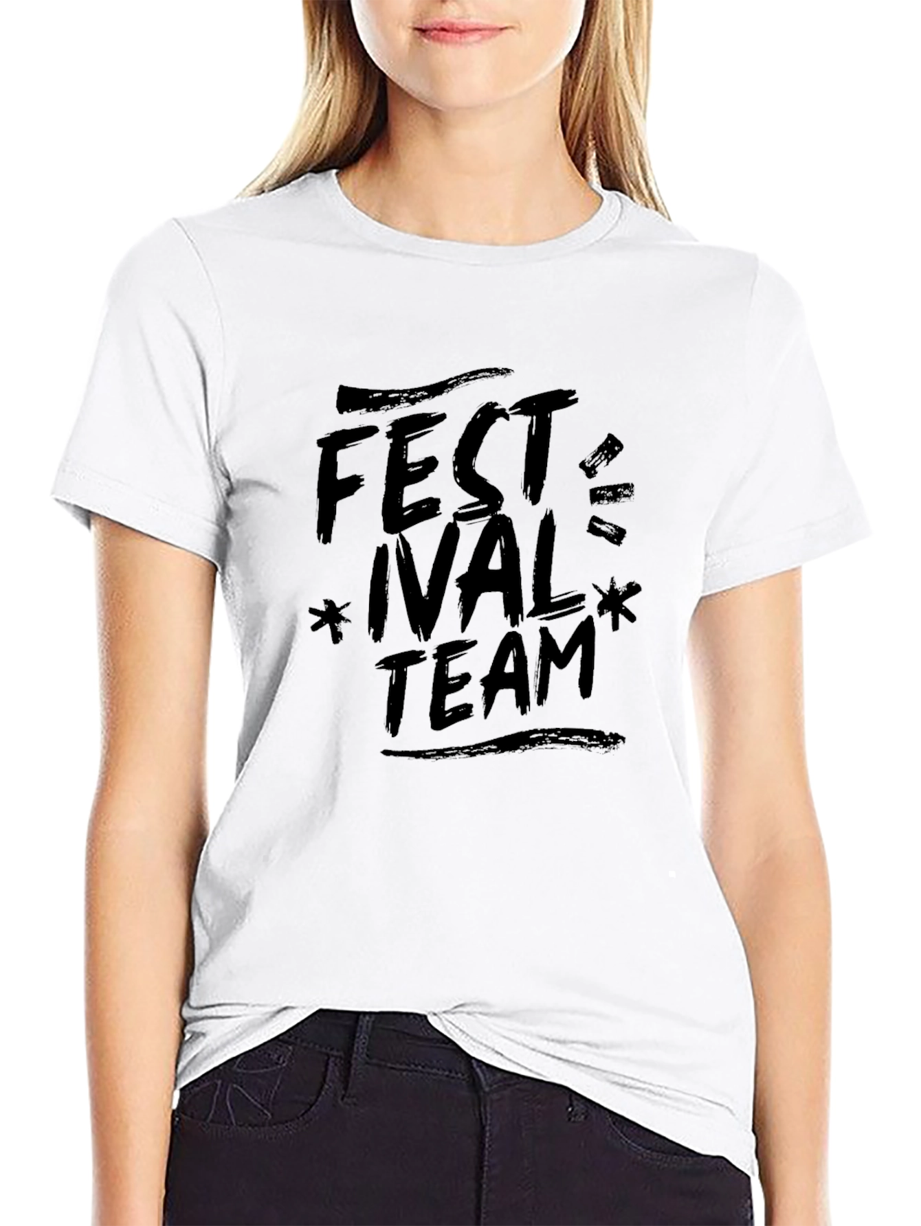 Festival Team Black Graphic T-Shirt