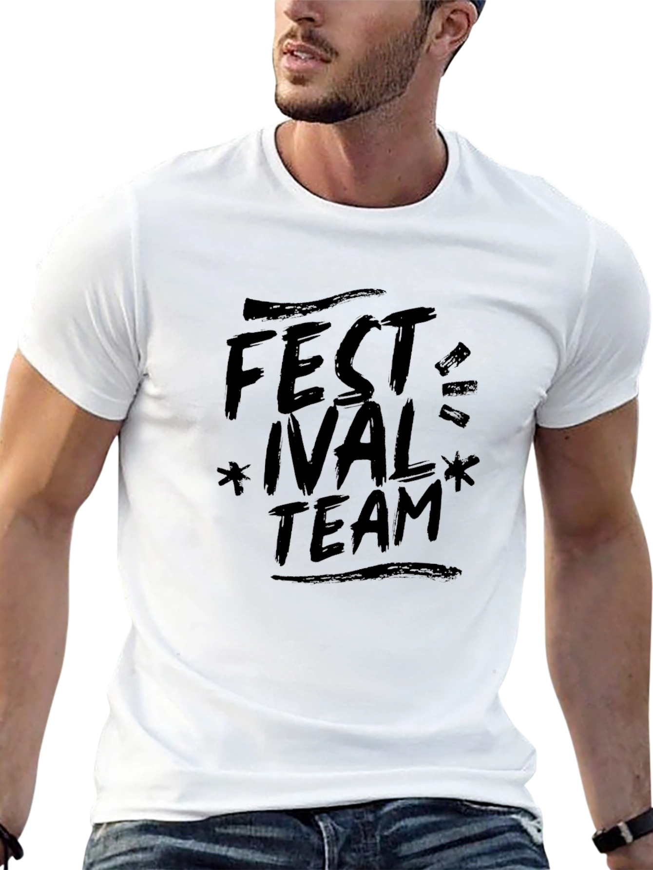 Festival Team Black Graphic T-Shirt