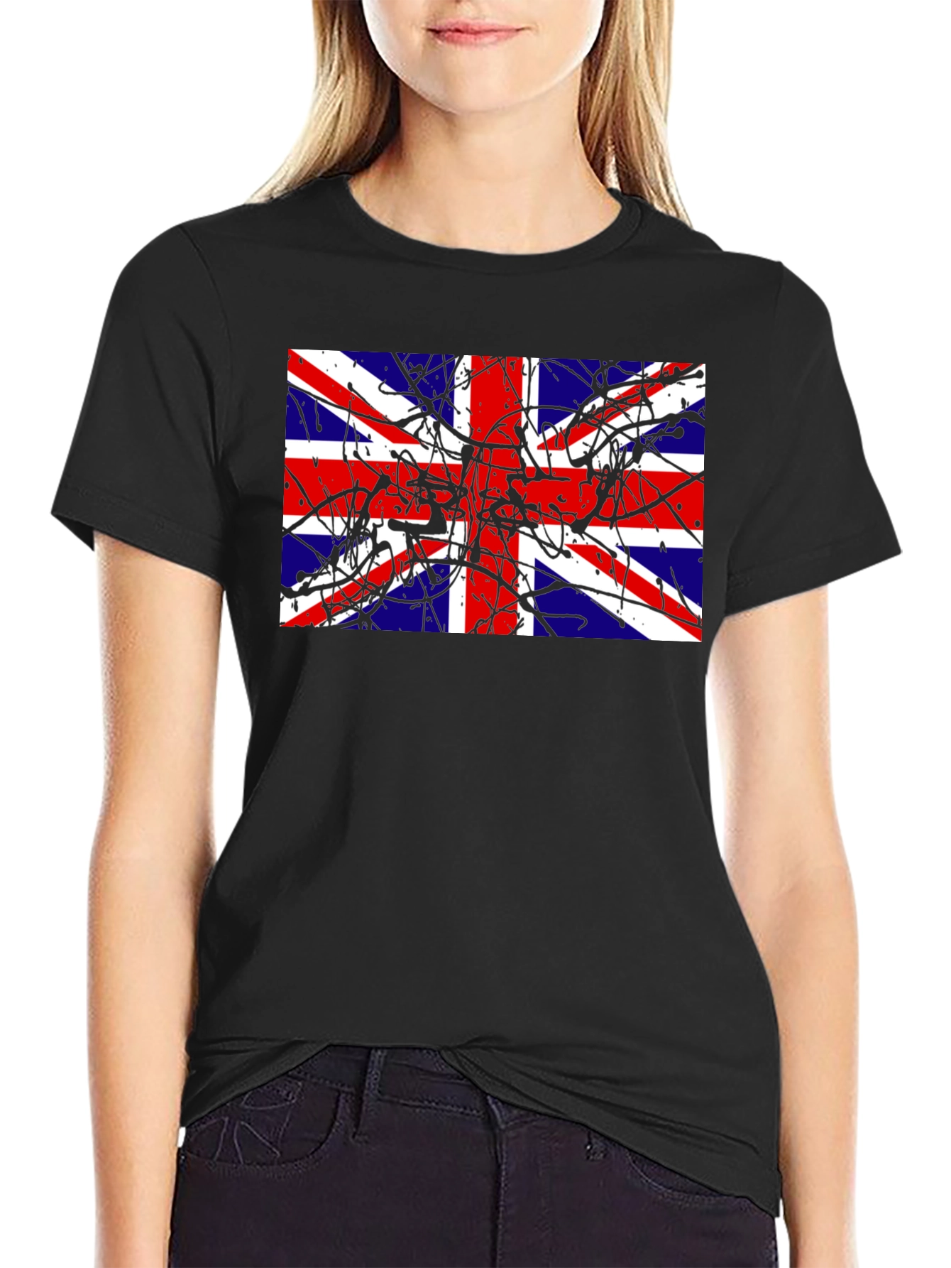 Union Jack Splatter Graphic T-Shirt