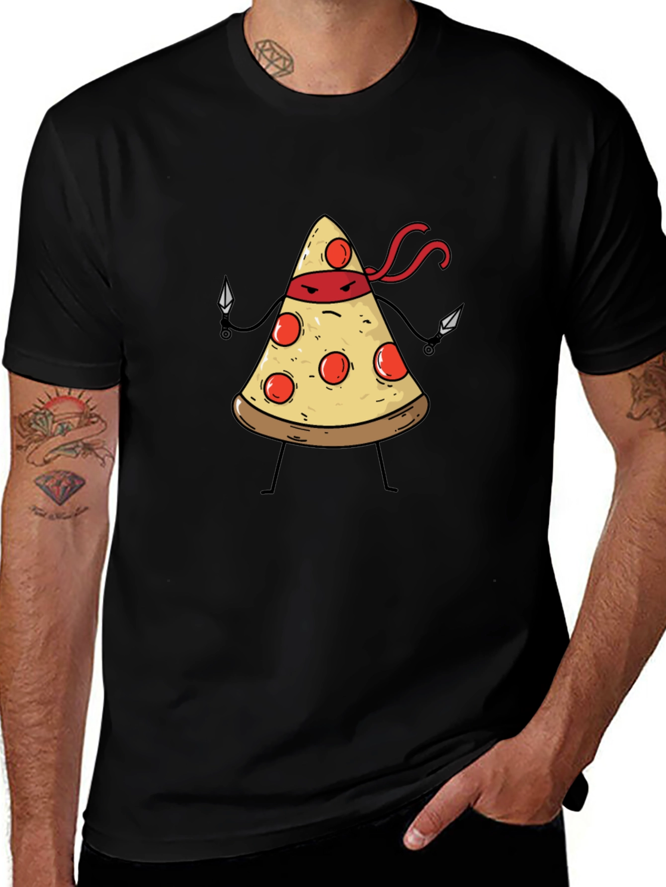 Pizza Ninja T-Shirt - Funny Graphic Tee