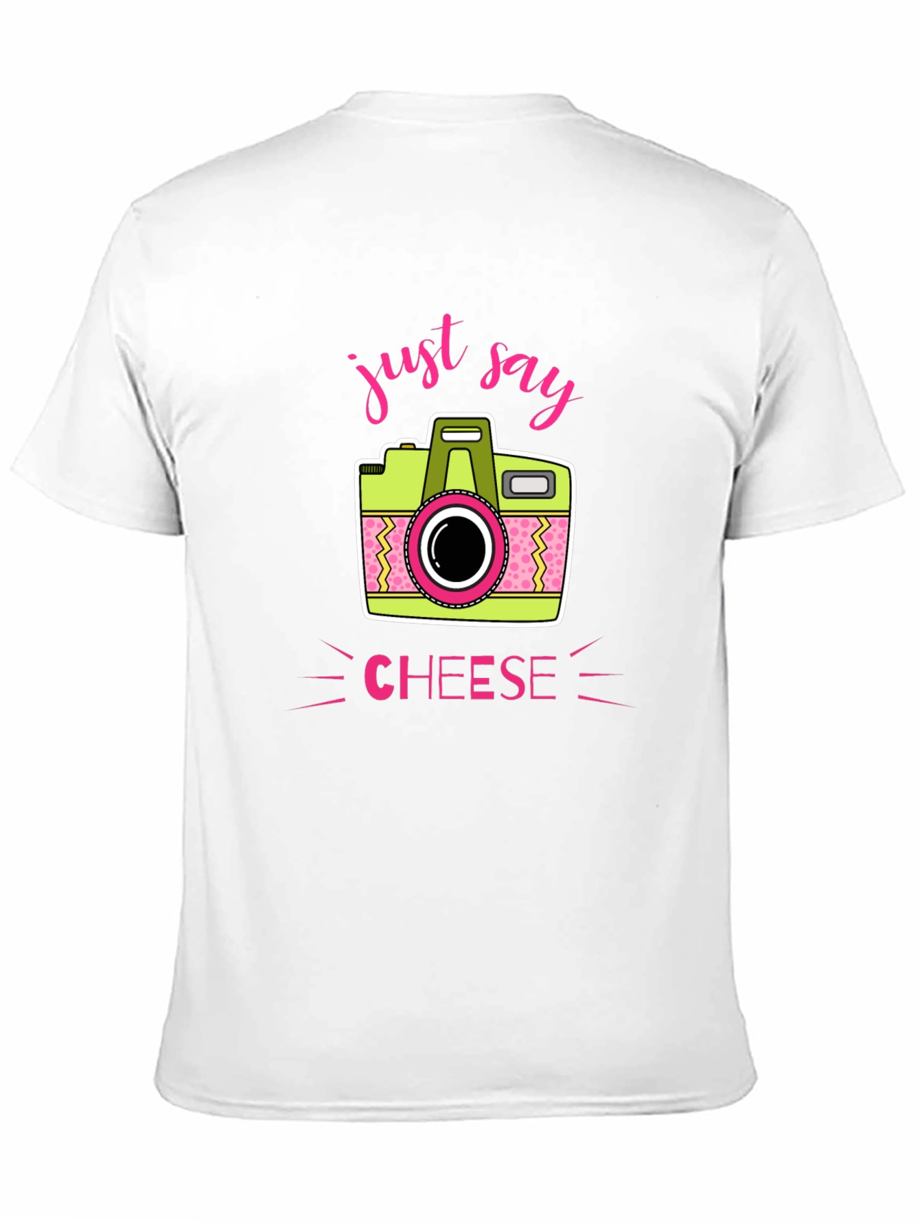 Just Say Cheese Camera Graphic T-Shirt