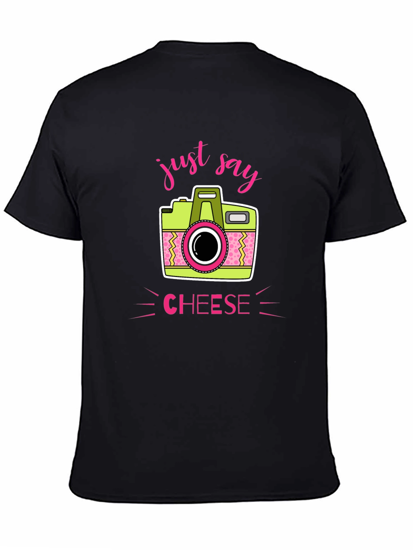 Just Say Cheese Camera Graphic T-Shirt