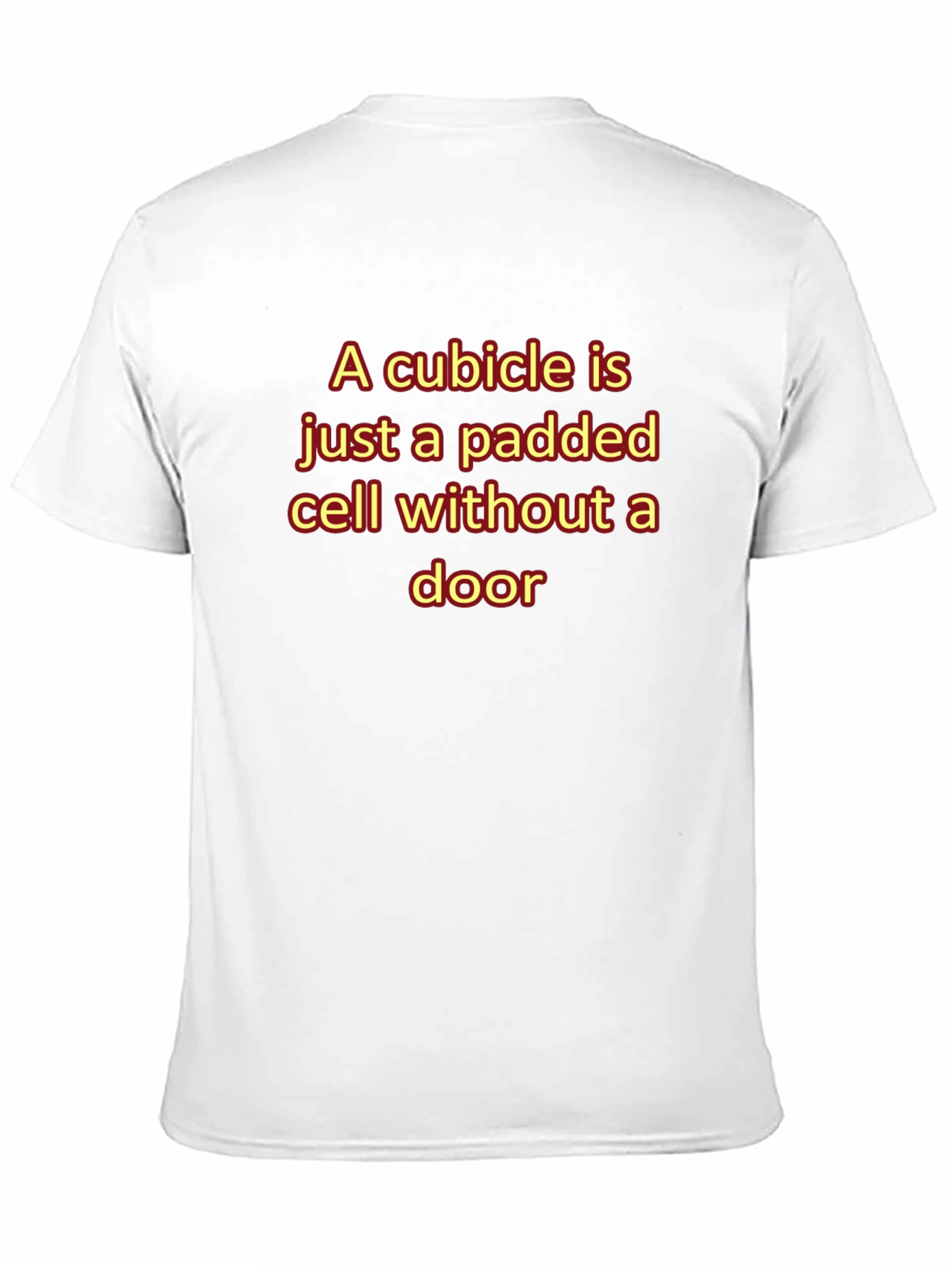 Cubicle Padded Cell Humor Graphic T-Shirt