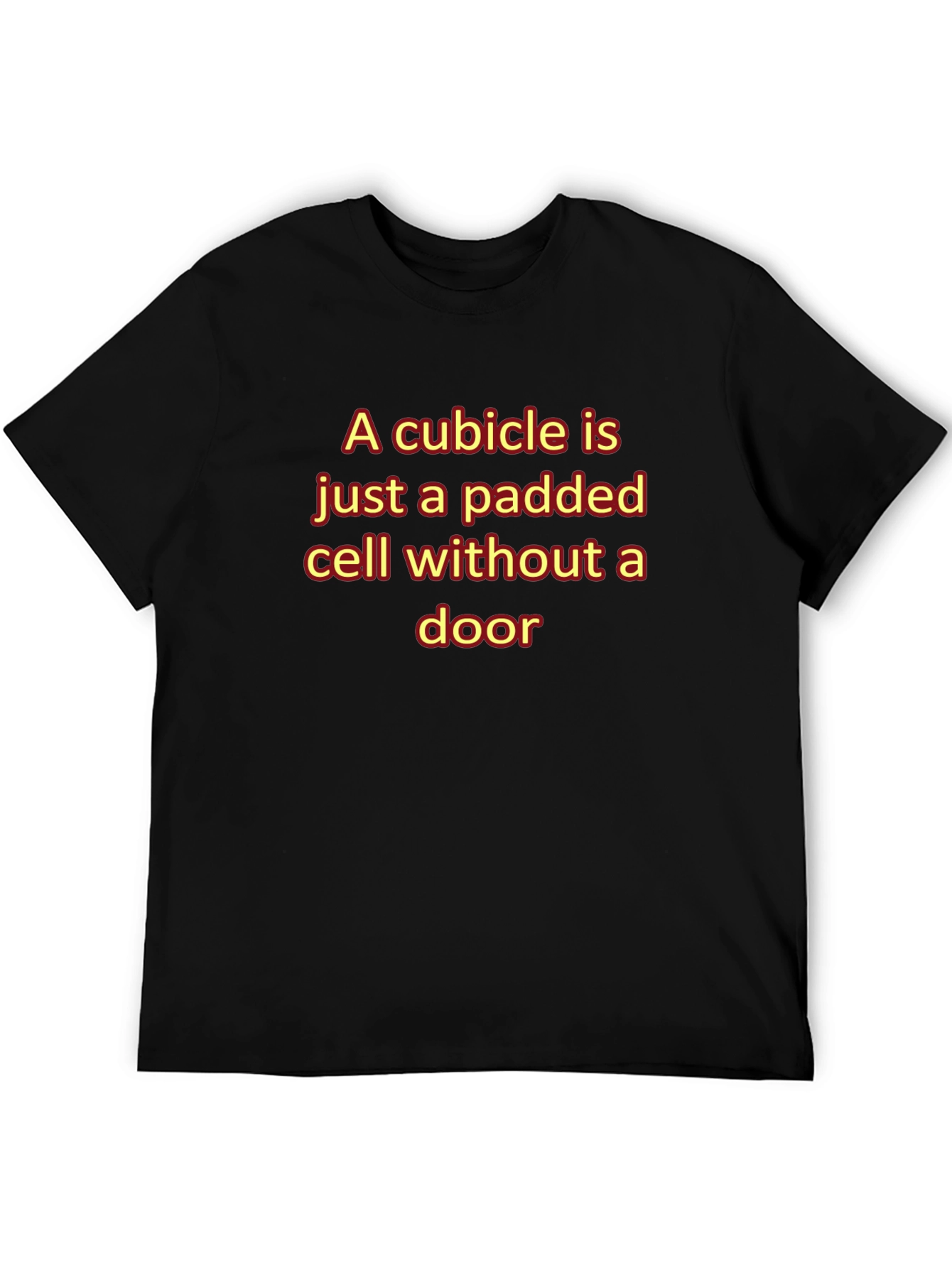 Cubicle Padded Cell Humor Graphic T-Shirt