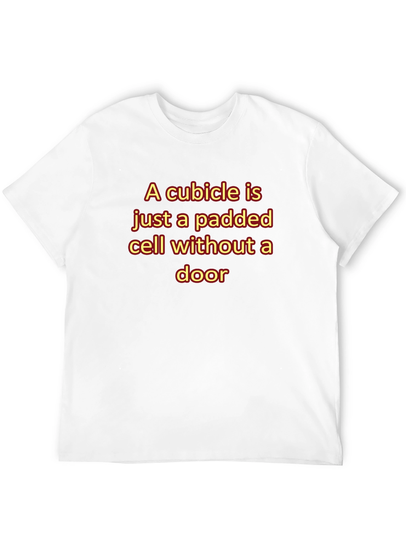 Cubicle Padded Cell Humor Graphic T-Shirt