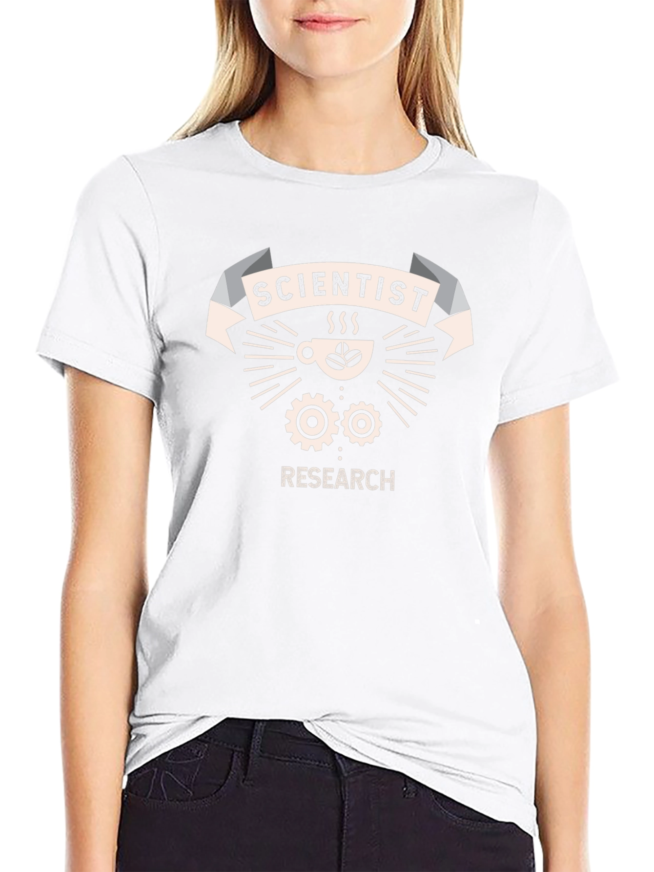 Scientist Research T-Shirt Coffee & Gears Design
