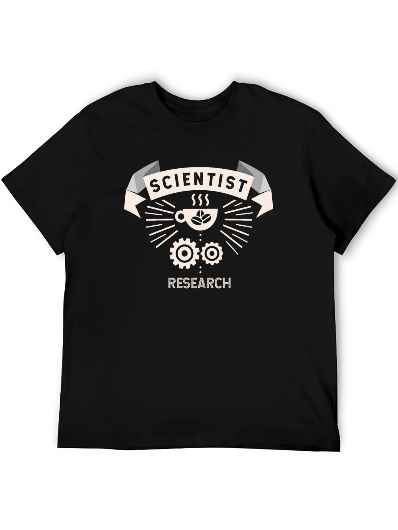 Scientist Research T-Shirt Coffee & Gears Design