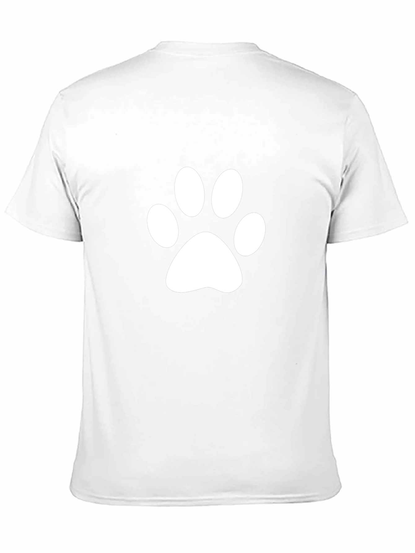 Paw Print T-Shirt - Casual Black Tee