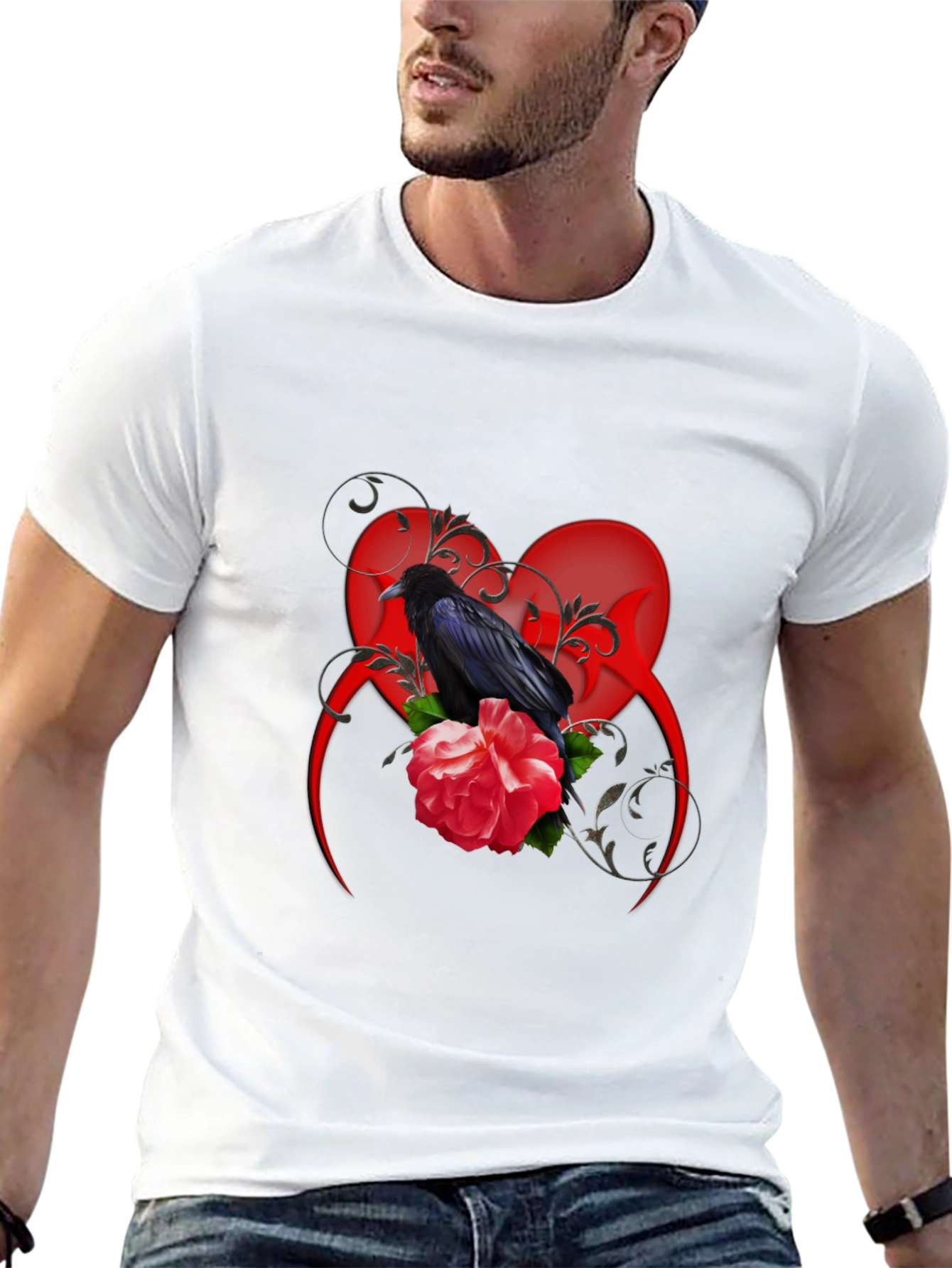 Raven & Rose Graphic Tee - Gothic Style Shirt