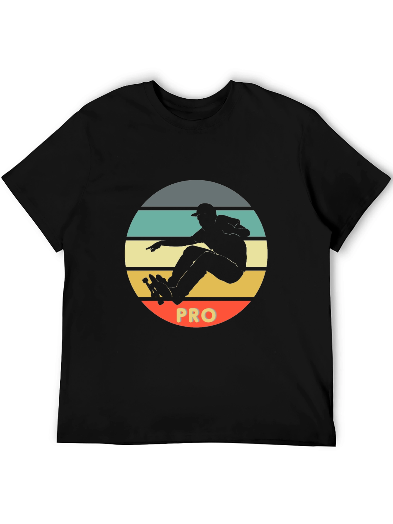 Skateboard Pro Black T-Shirt
