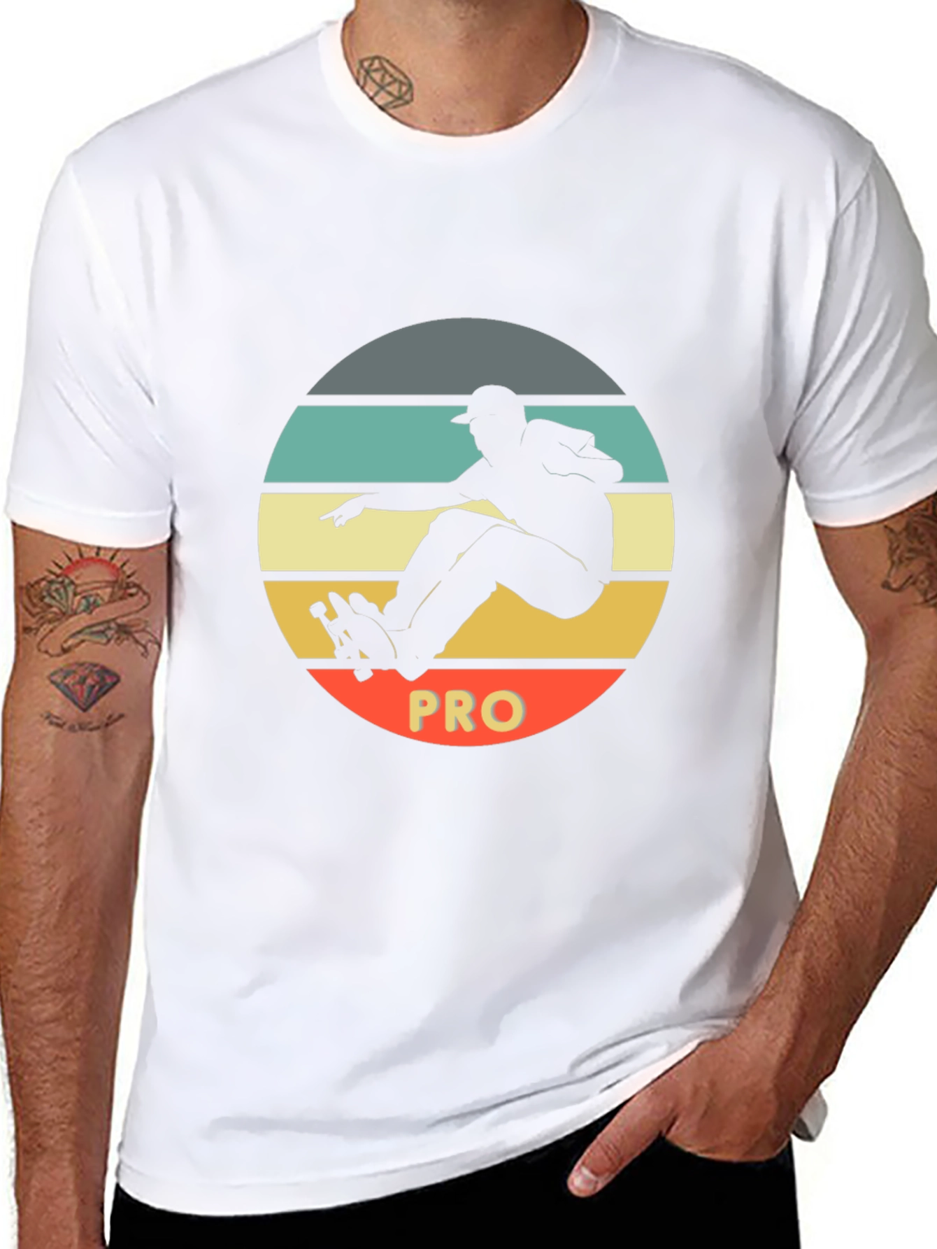 Skateboard Pro Black T-Shirt