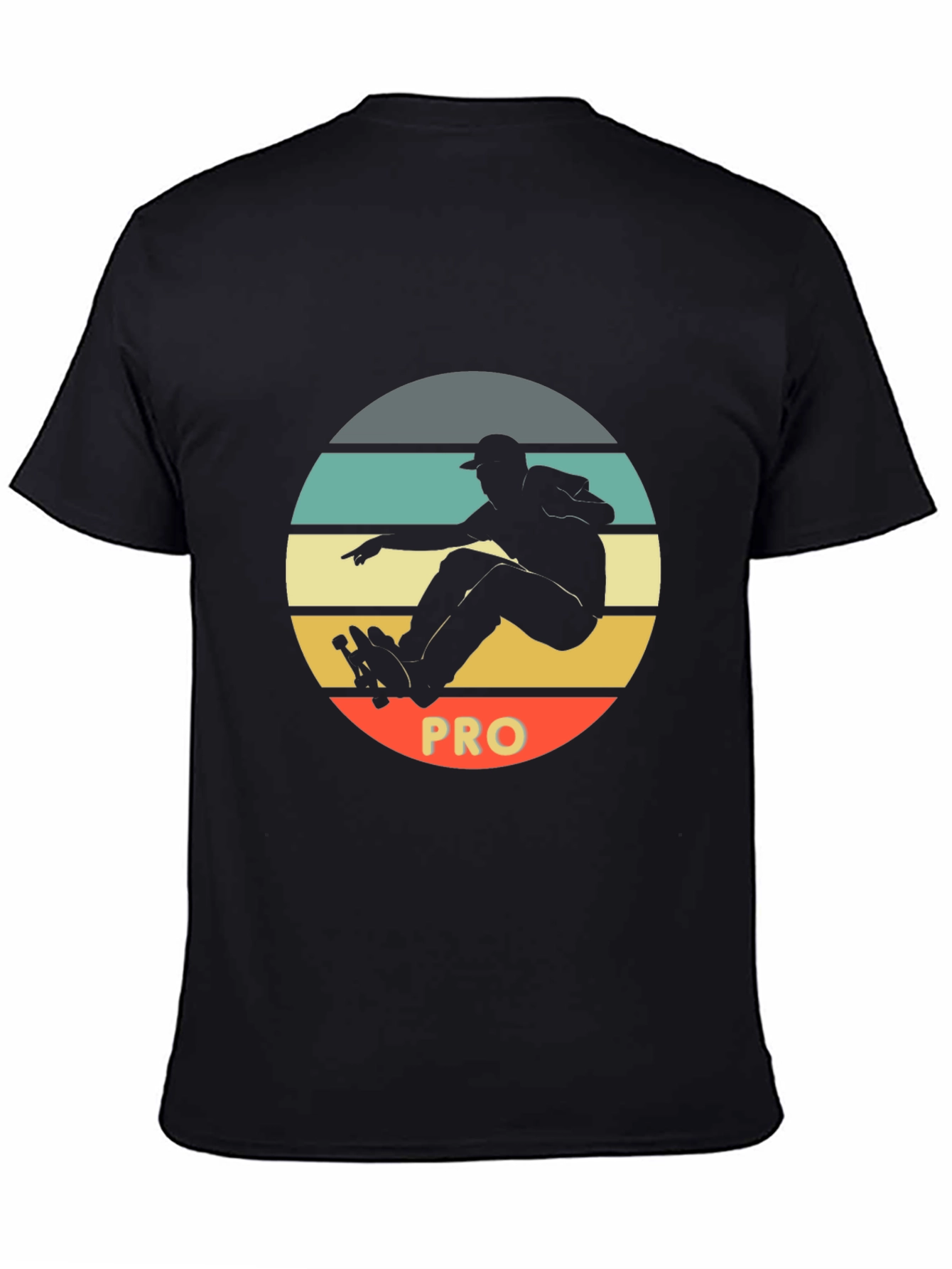 Skateboard Pro Black T-Shirt