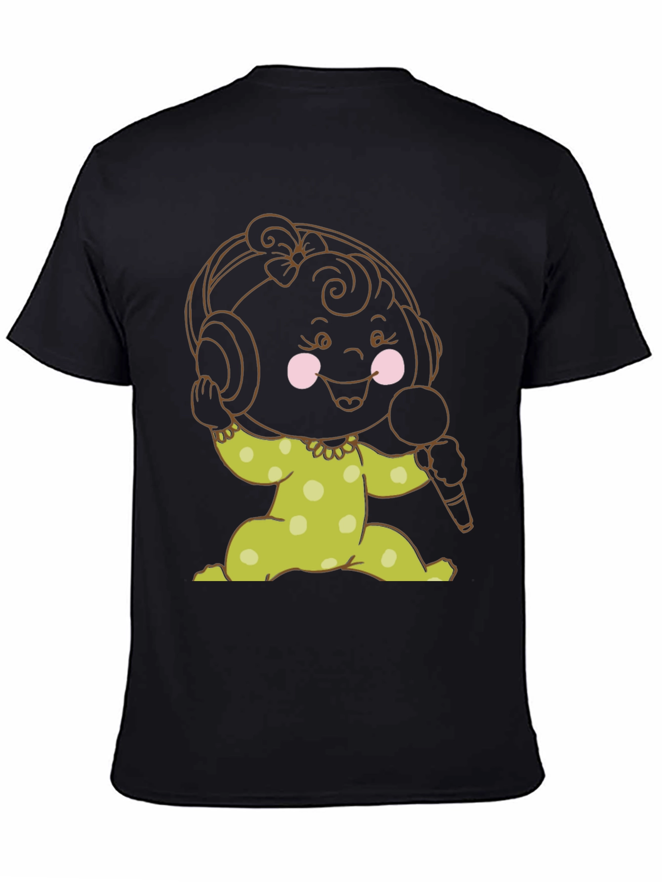 Cartoon Baby DJ Graphic T-Shirt