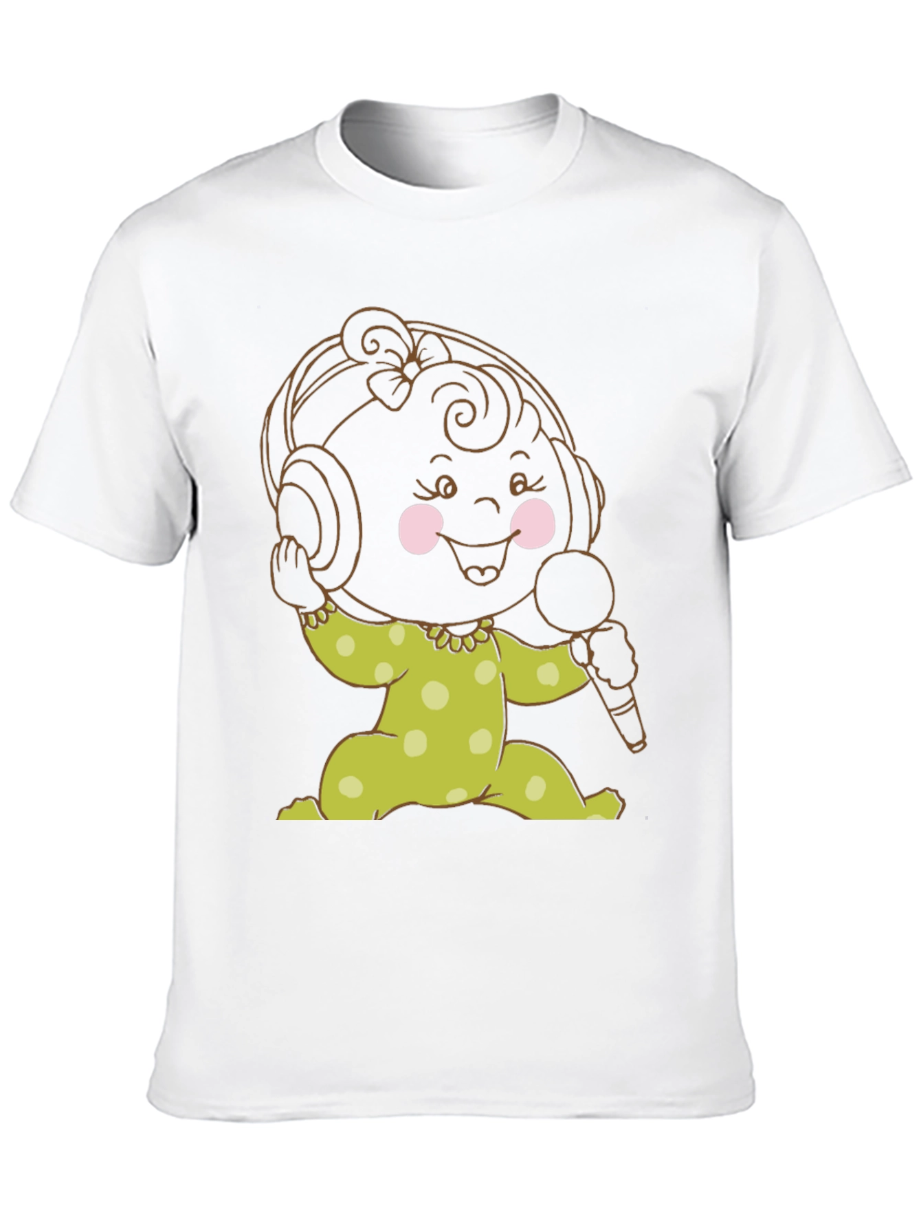 Cartoon Baby DJ Graphic T-Shirt
