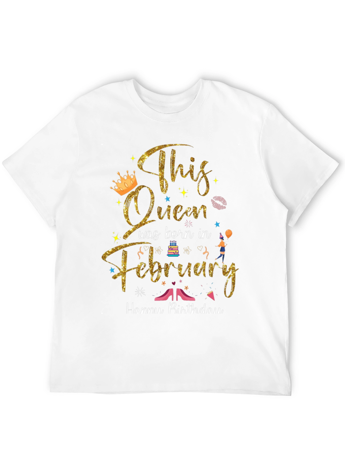 This Queen Was Born in February Birthday T-Shirt