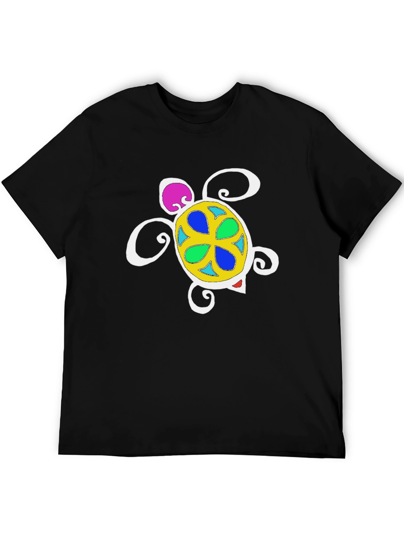 Funky Turtle Graphic Tee - Black Unisex T-Shirt