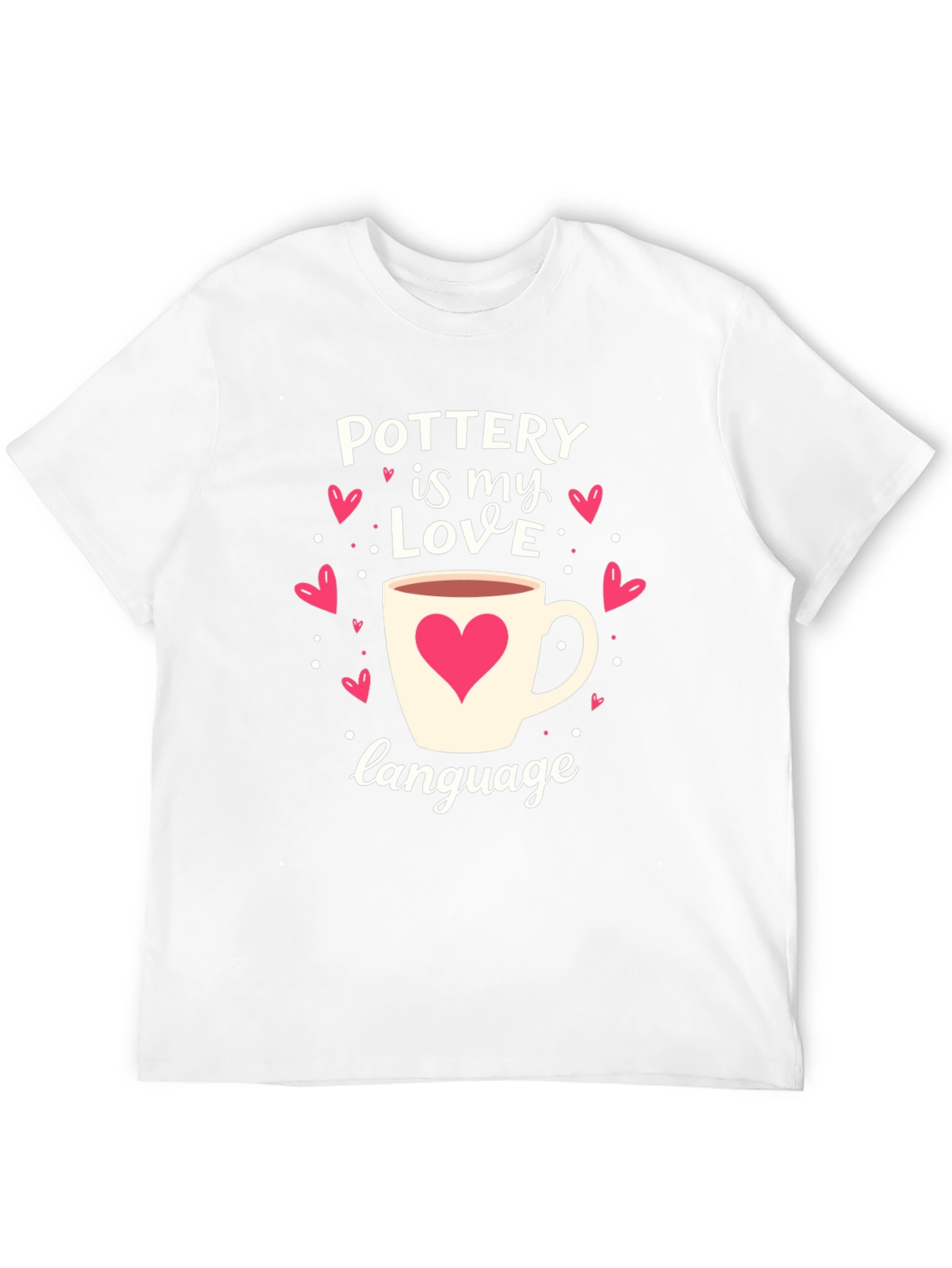 Pottery Love Language Graphic Tee - Heart Mug Design