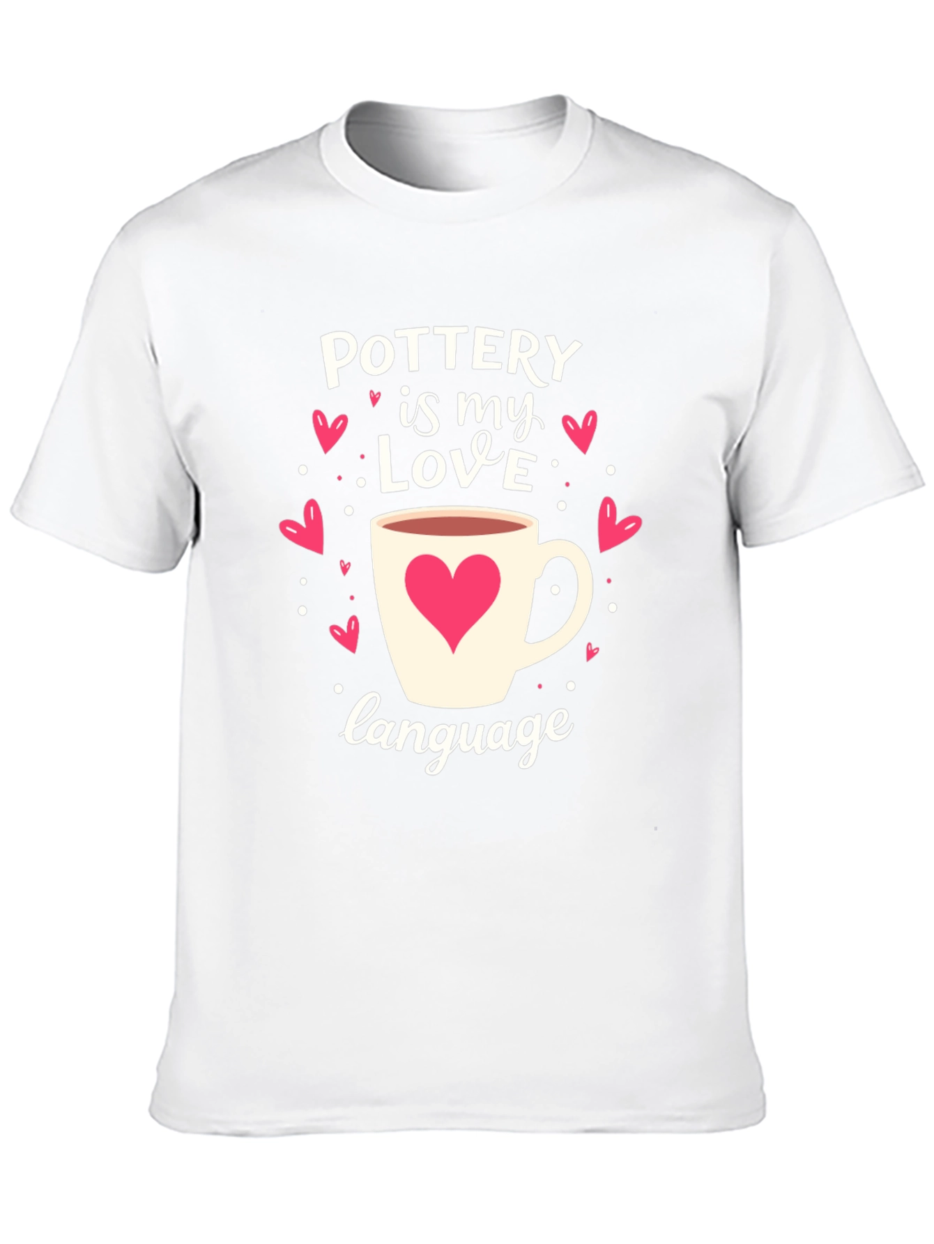 Pottery Love Language Graphic Tee - Heart Mug Design