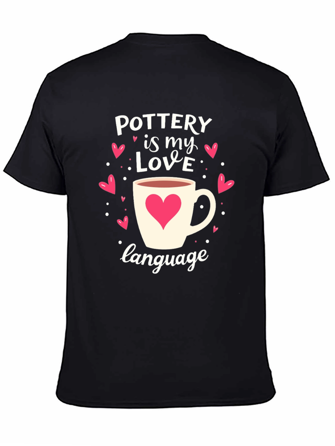 Pottery Love Language Graphic Tee - Heart Mug Design