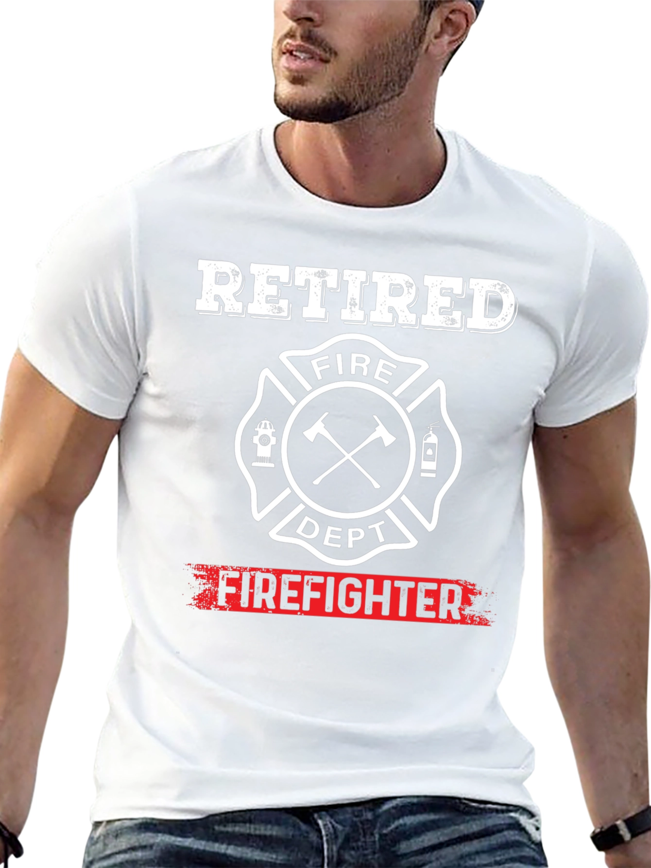 Retired Firefighter T-Shirt Fire Dept Gift