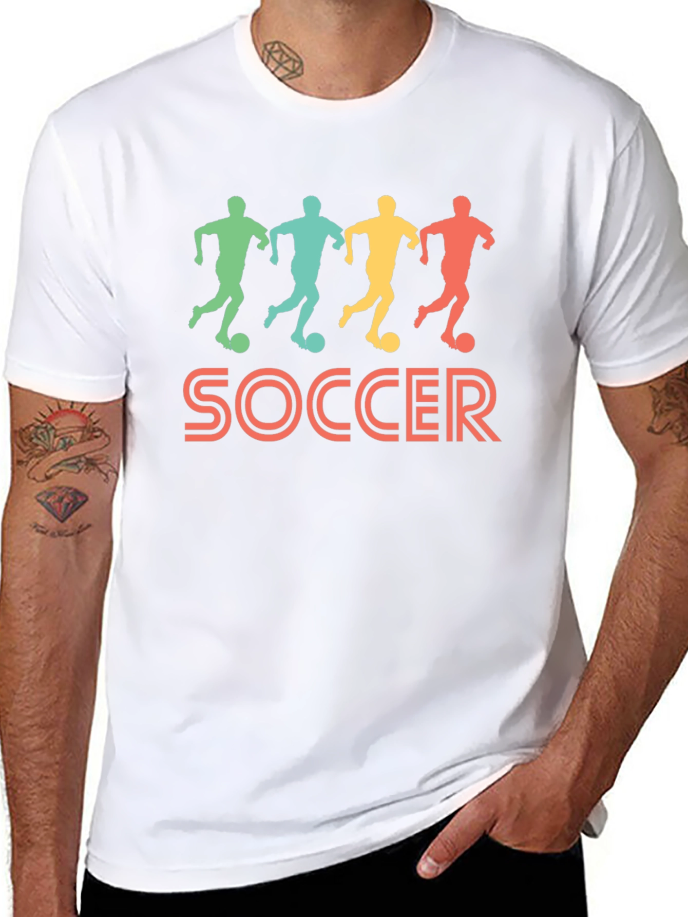 Retro Soccer Player Graphic Tee