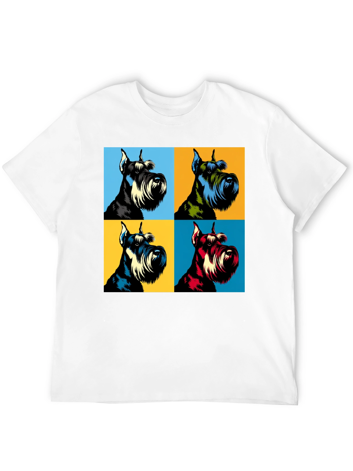Pop Art Schnauzer Dog T-Shirt - Unique Graphic Tee