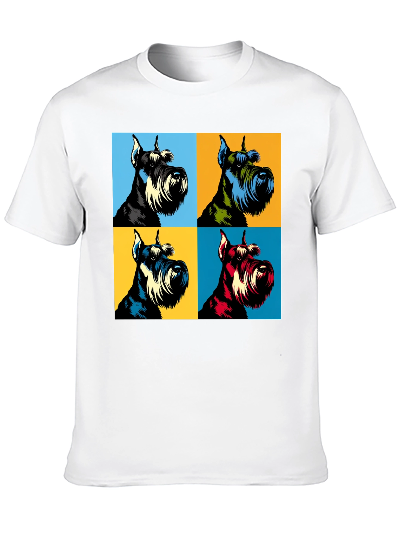 Pop Art Schnauzer Dog T-Shirt - Unique Graphic Tee