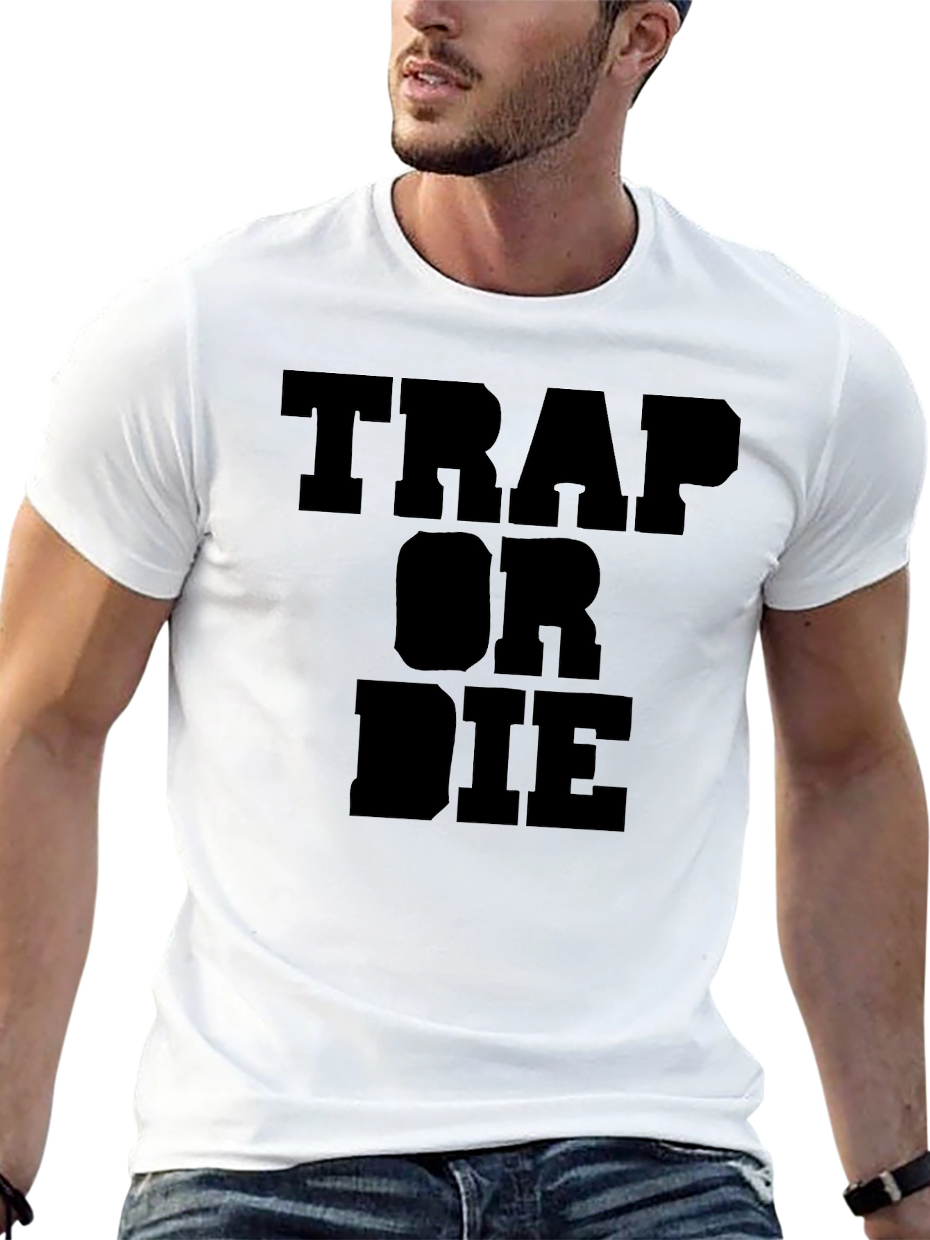 Trap Or Die Graphic Tee Black