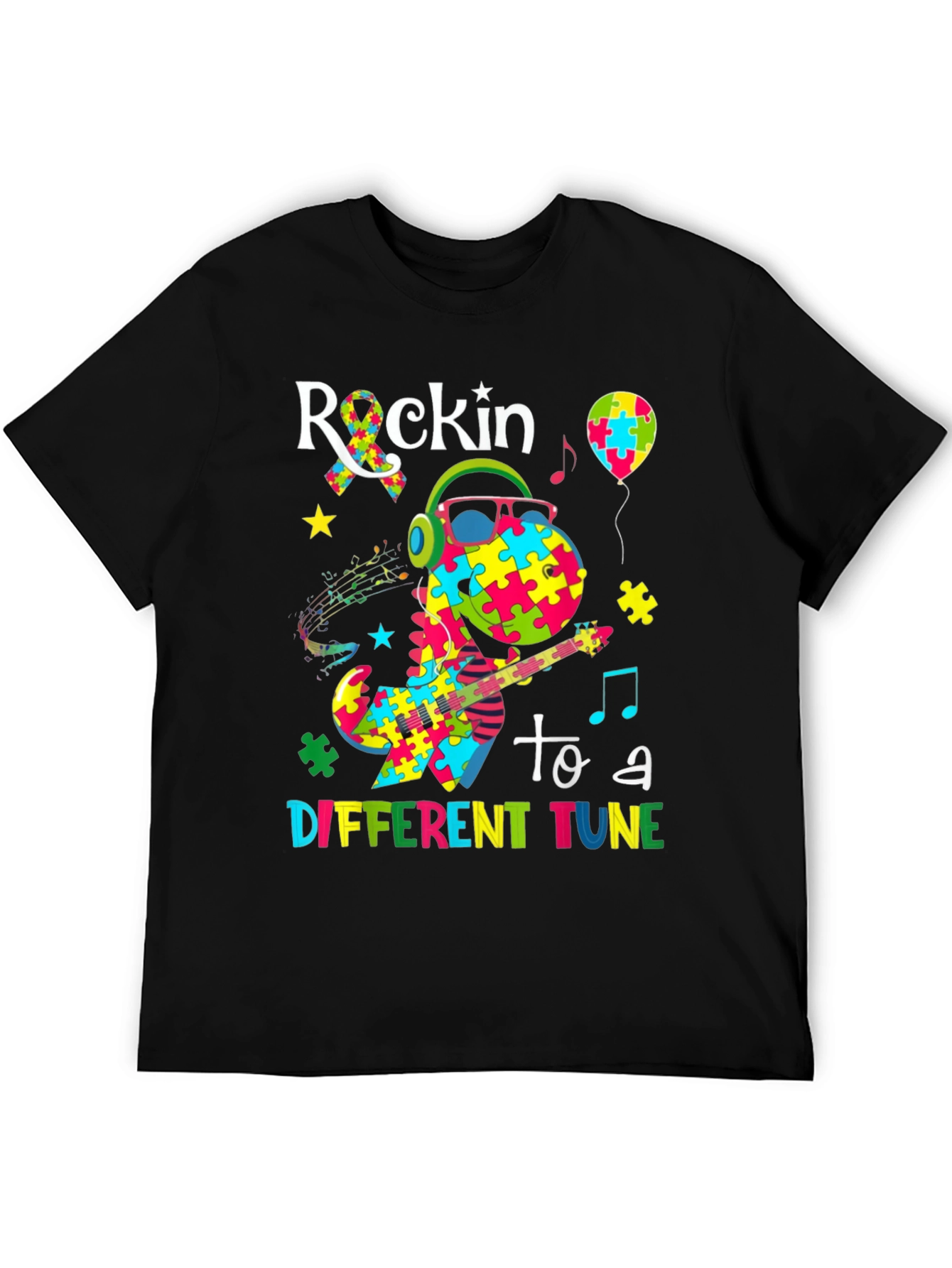 Rockin to a Different Tune Autism Awareness T-Shirt