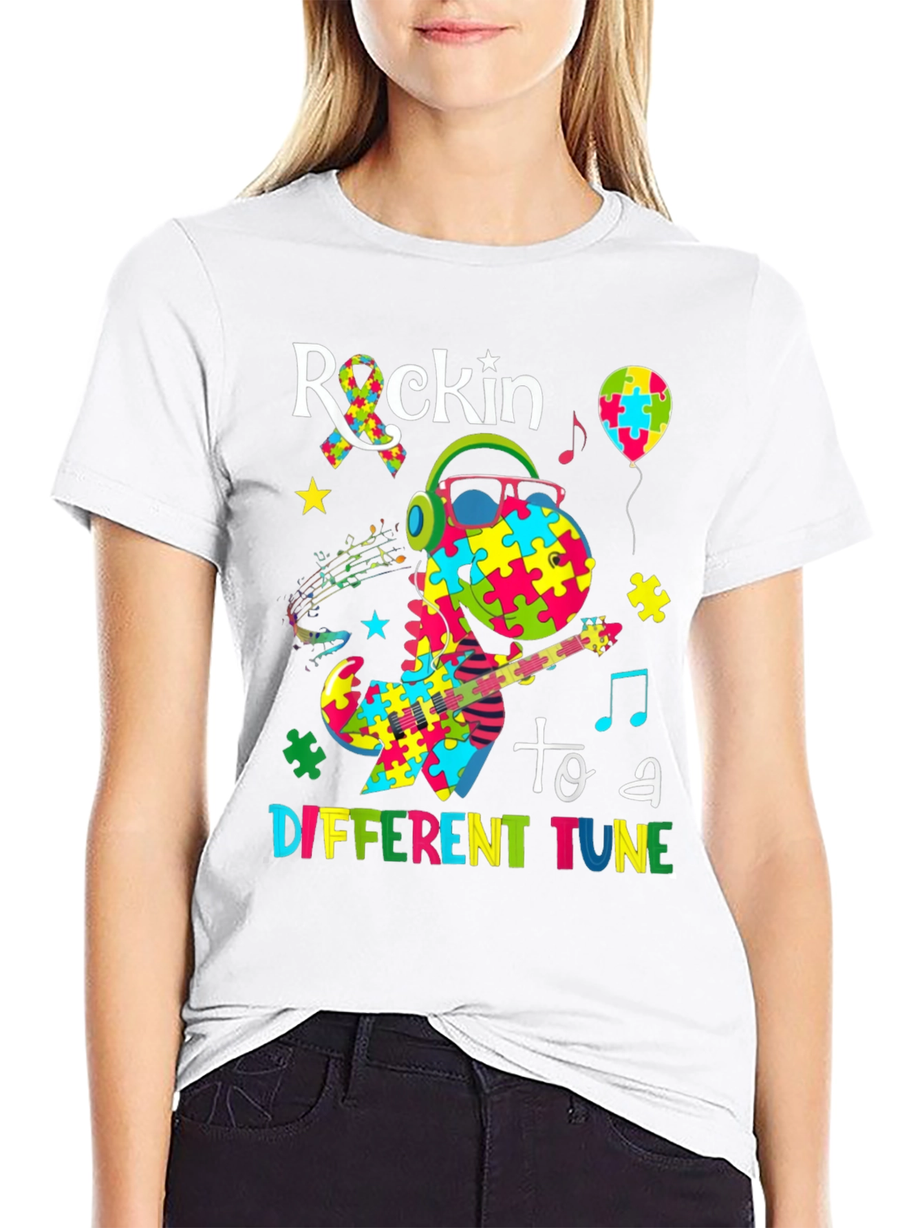 Rockin to a Different Tune Autism Awareness T-Shirt