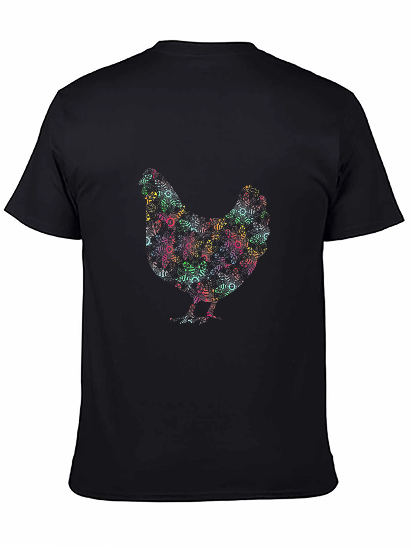 Abstract Chicken Graphic T-Shirt
