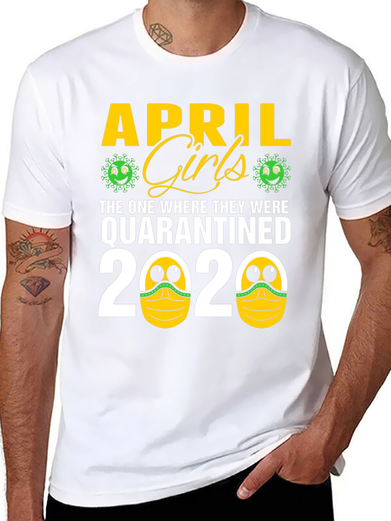 April Girls Quarantined 2020 Novelty T-Shirt