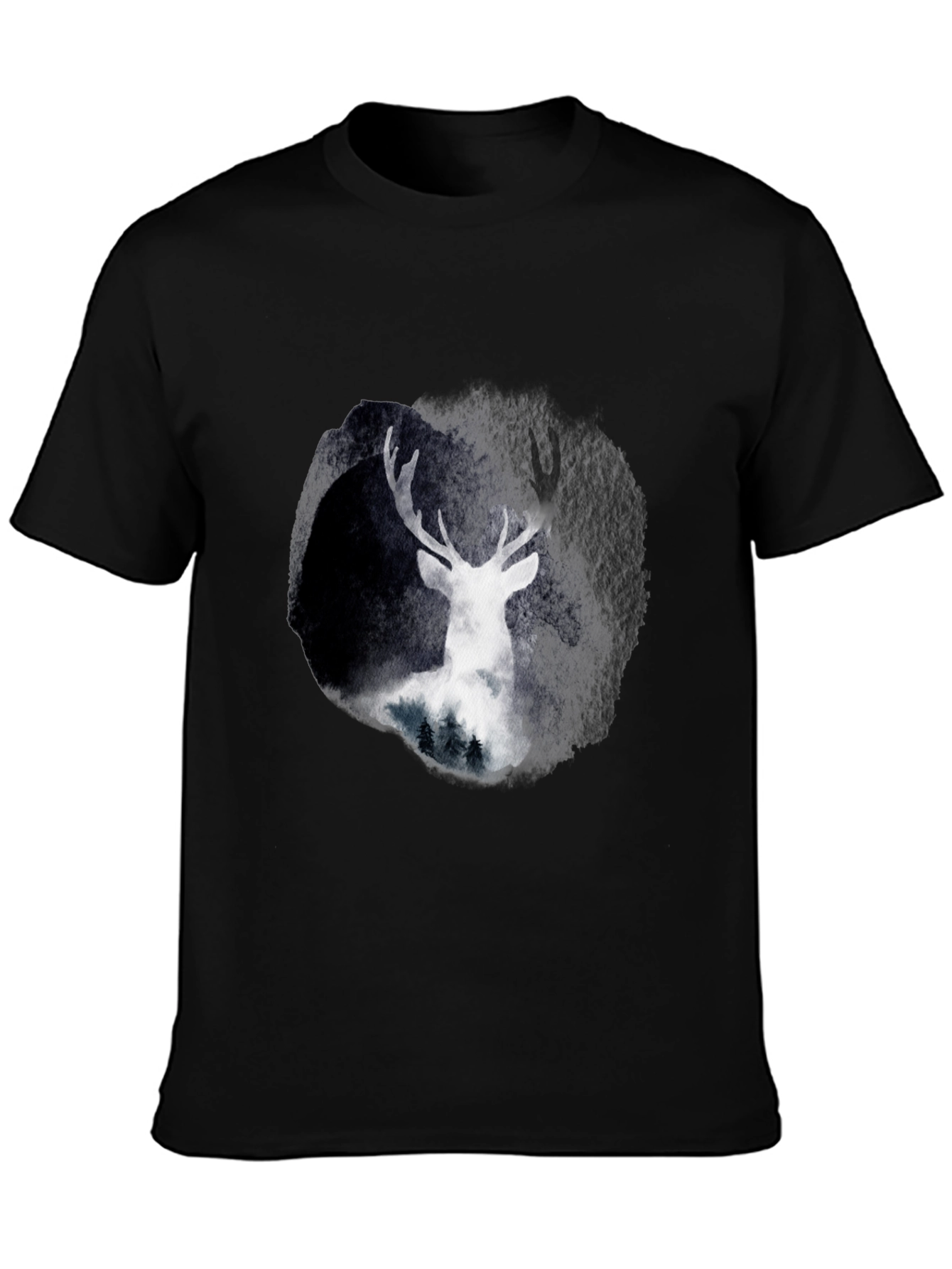 Deer Silhouette Black Tee