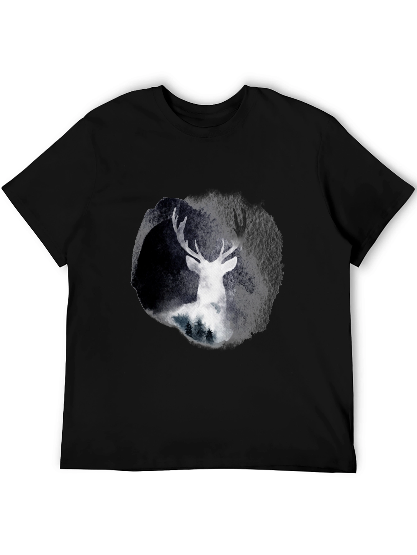 Deer Silhouette Black Tee