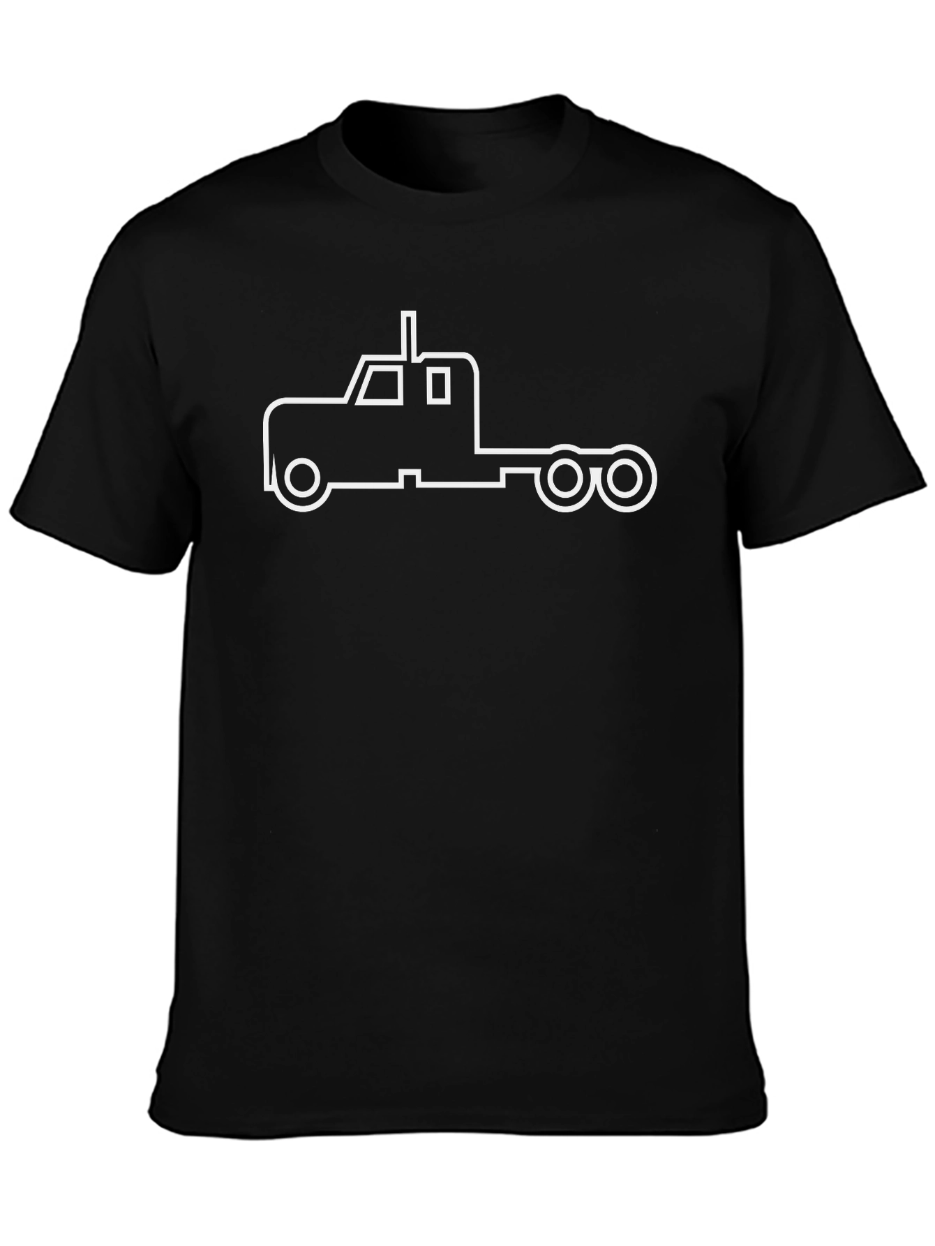 Truck Outline Graphic Tee - Black