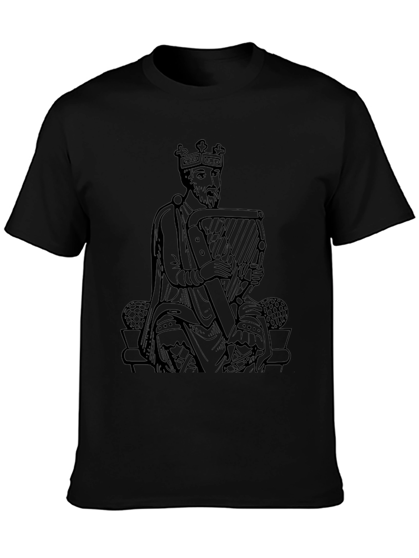 King Harpist Black T-Shirt