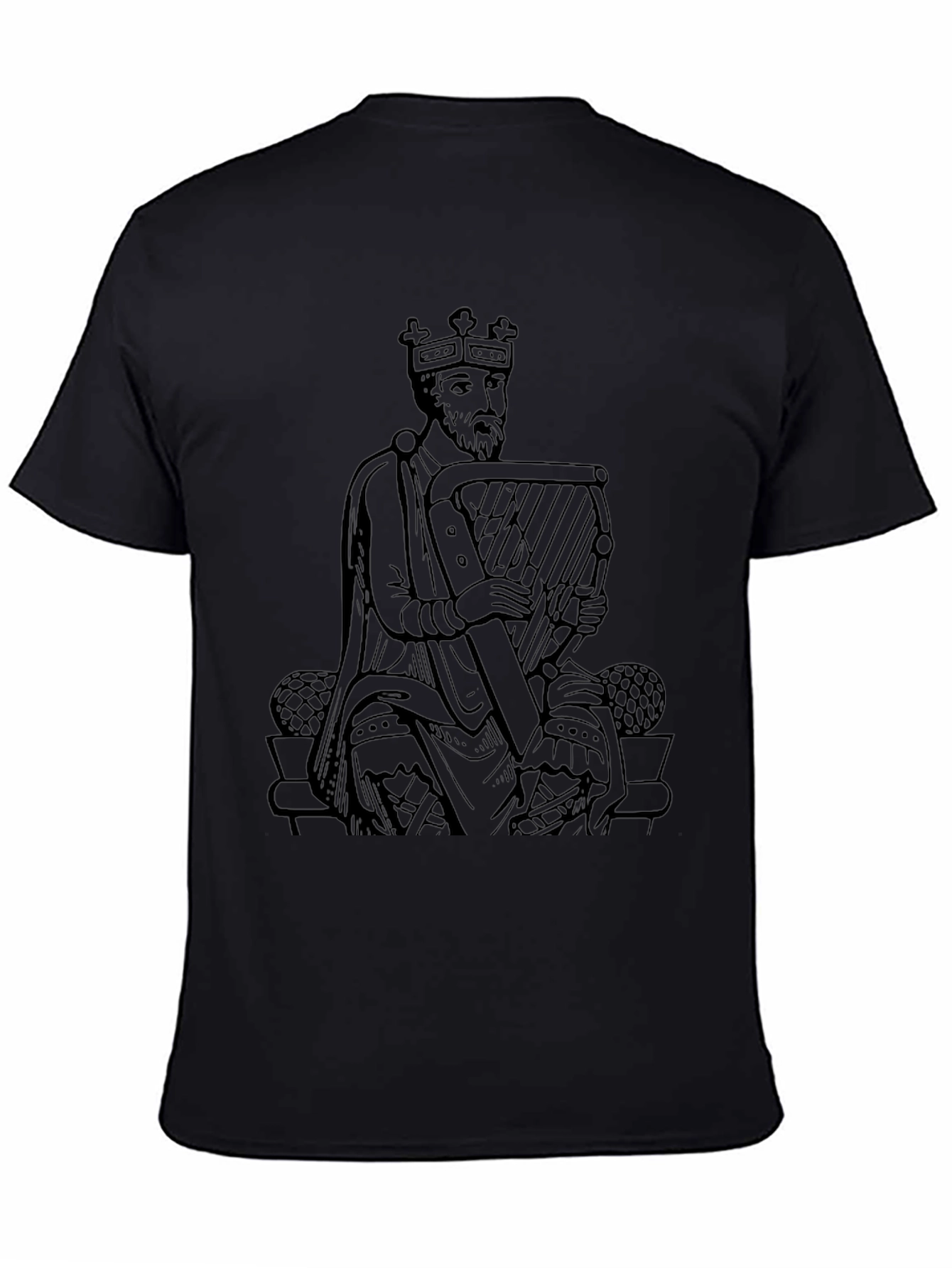 King Harpist Black T-Shirt
