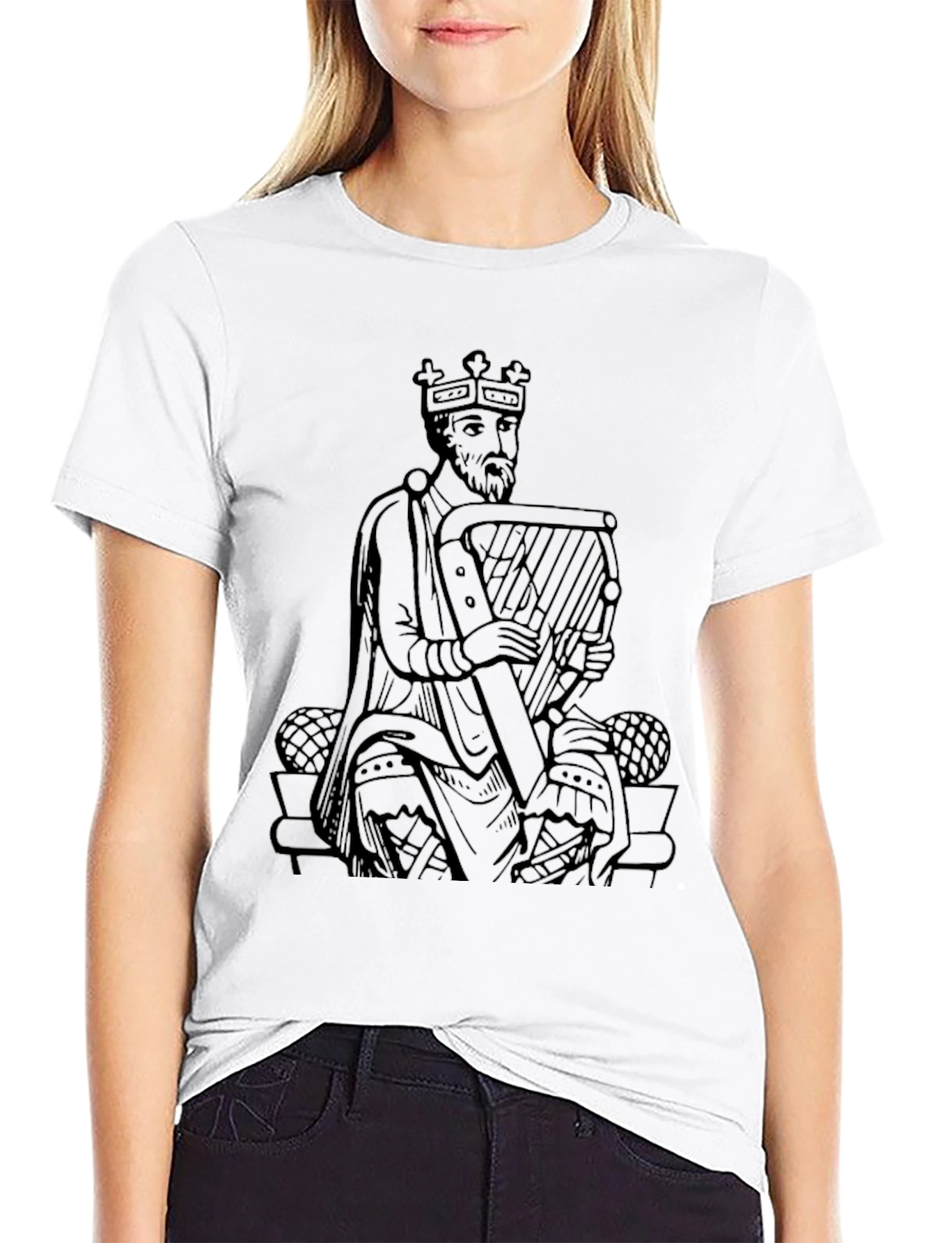 King Harpist Black T-Shirt