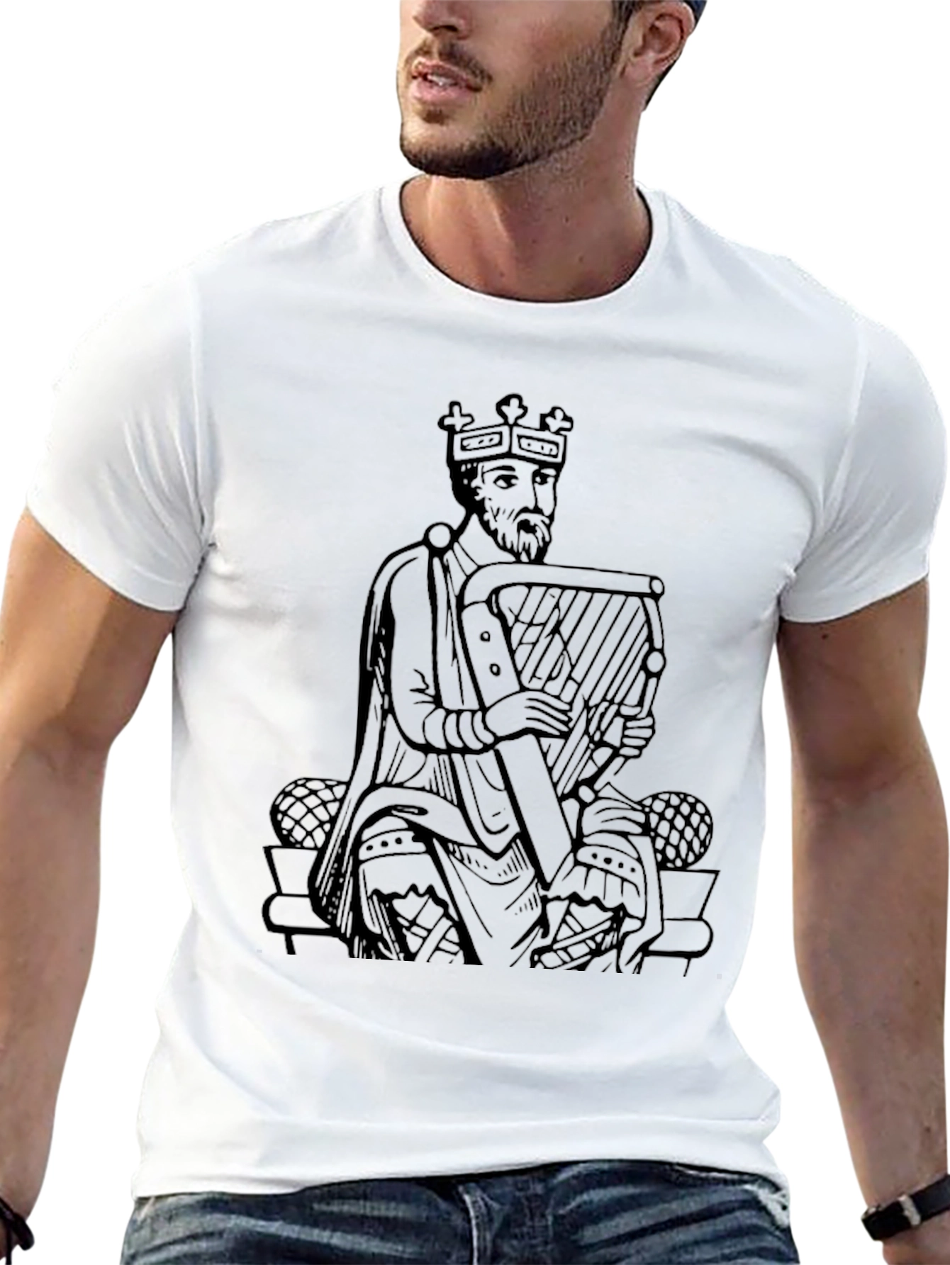 King Harpist Black T-Shirt