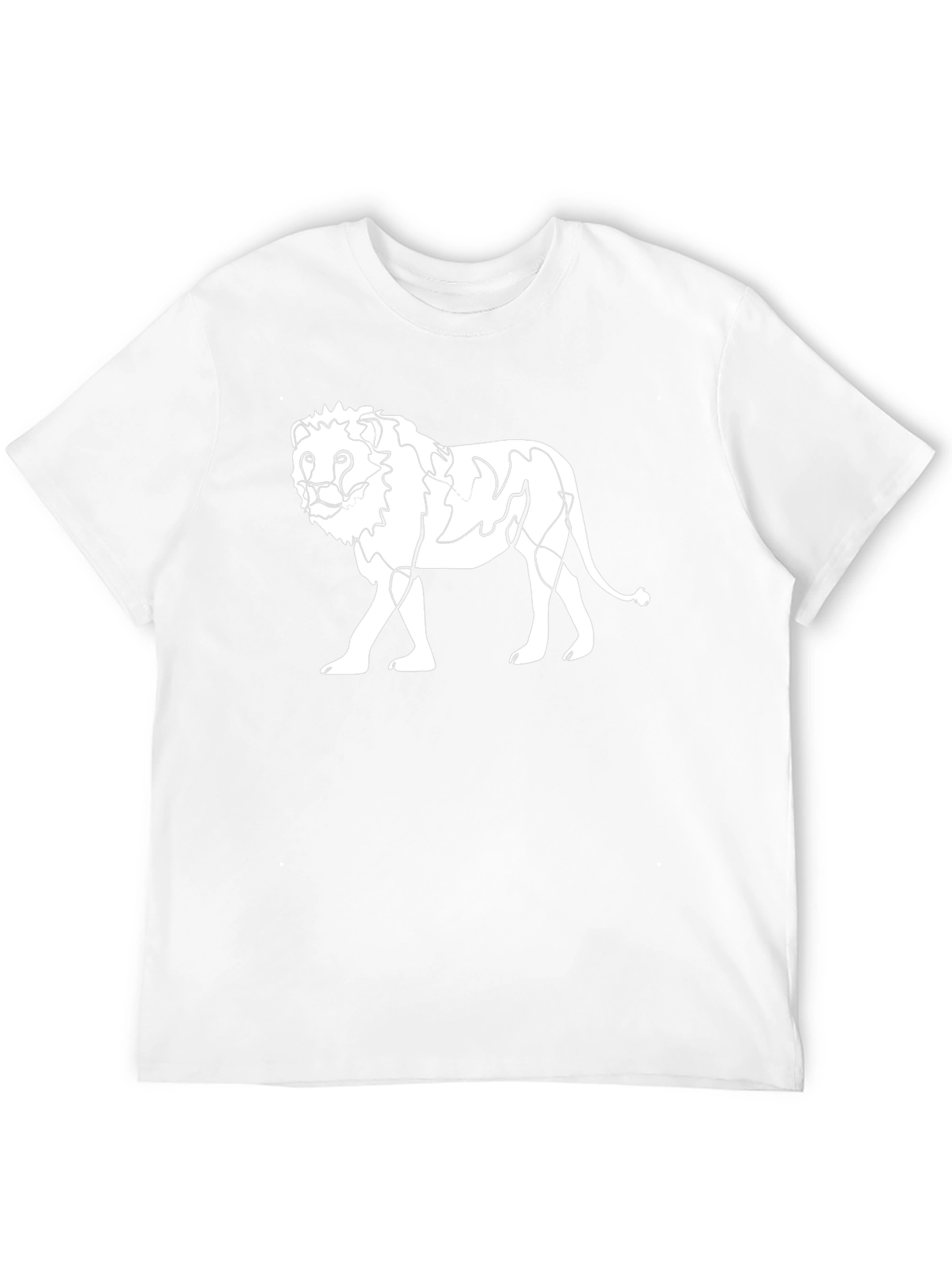 Lion Graphic Tee - Black Cotton T-Shirt