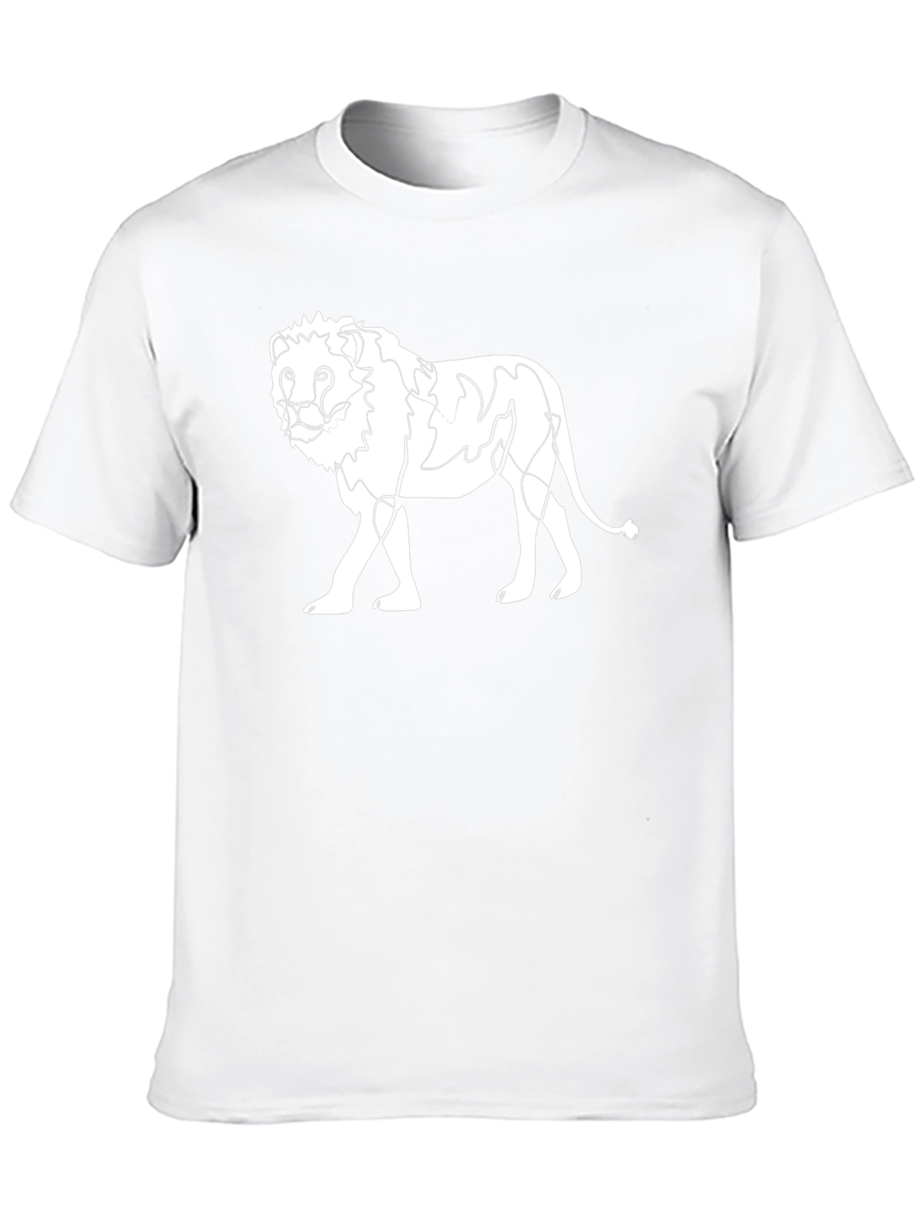 Lion Graphic Tee - Black Cotton T-Shirt