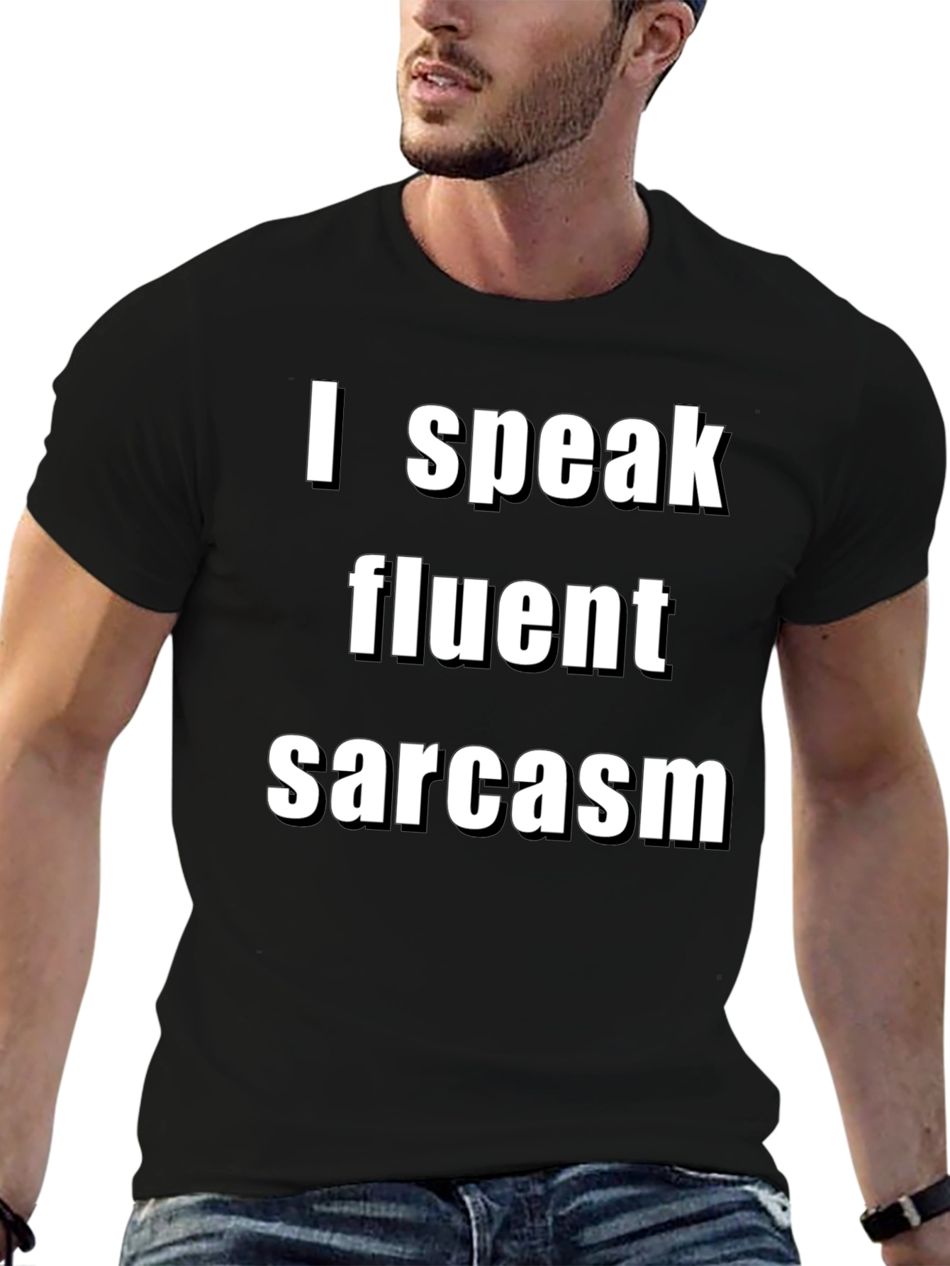 Fluent Sarcasm Graphic Tee - Unisex Black Shirt