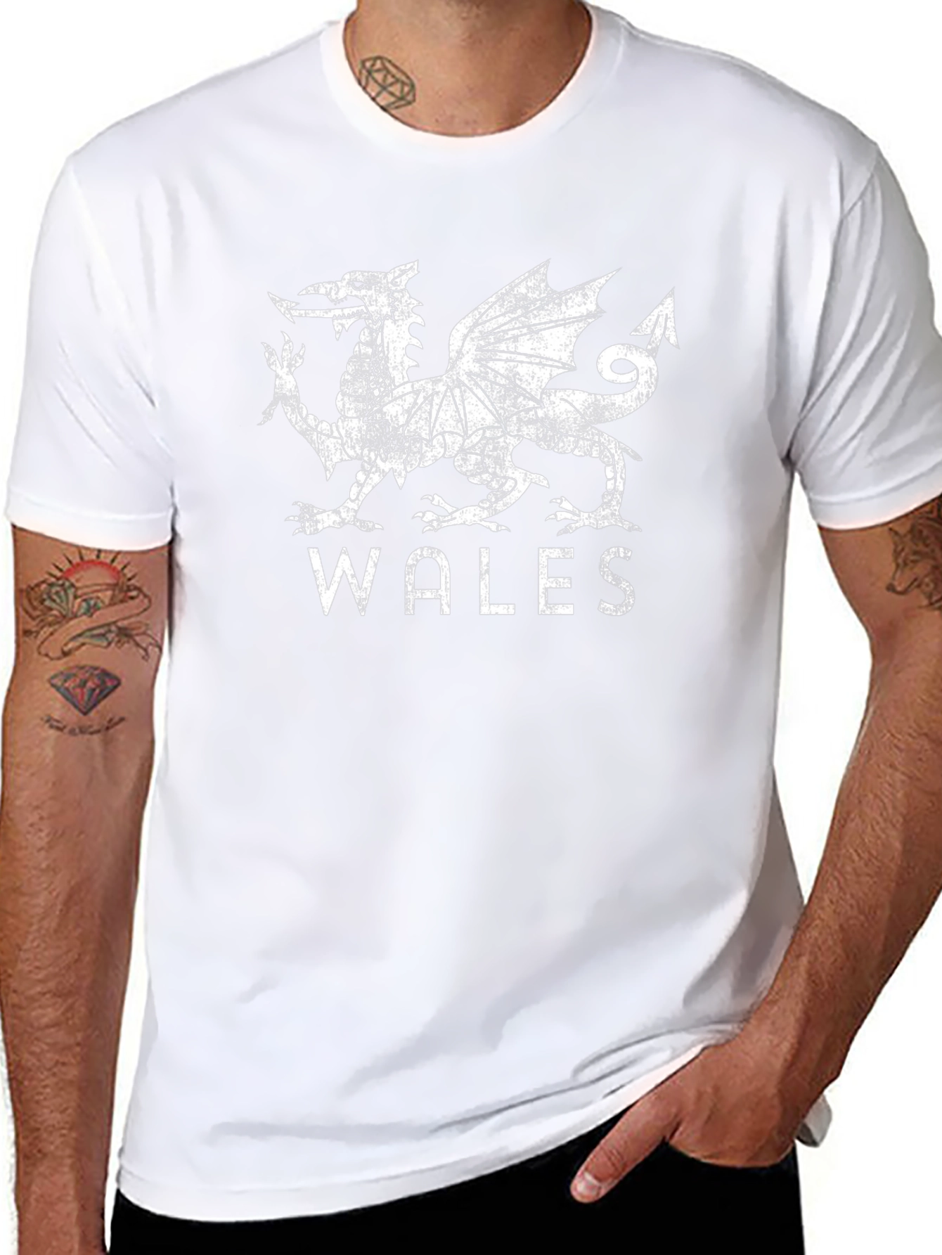 Wales Dragon T-Shirt - Distressed Graphic Tee