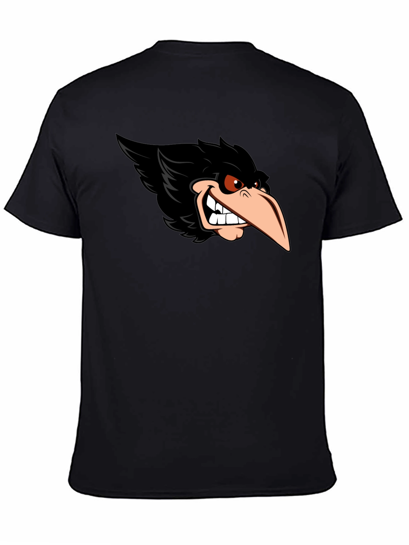 Raven Graphic Tee - Cool Cartoon Bird Design