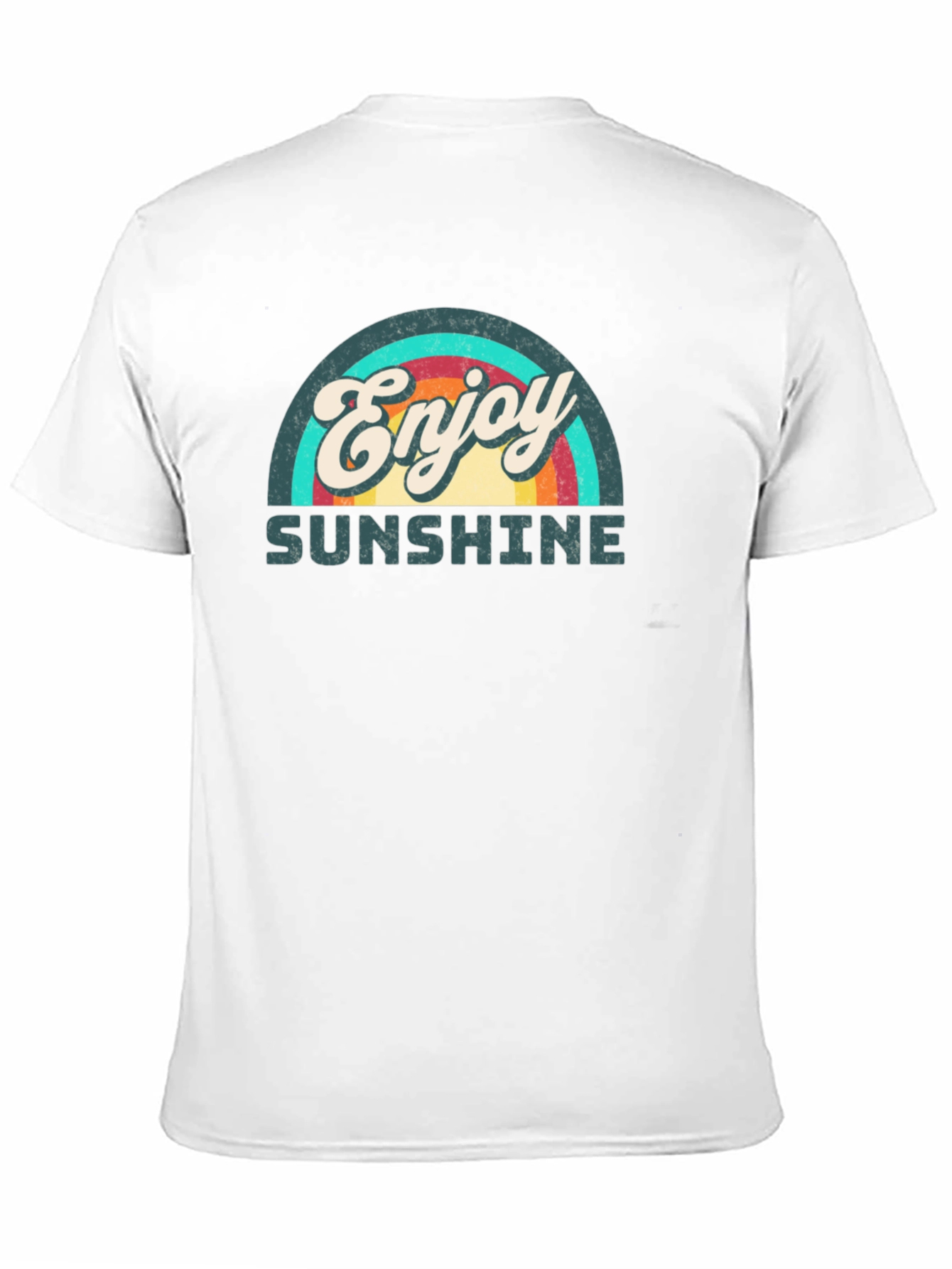 Enjoy Sunshine Retro Graphic T-Shirt - Classic Black Tee