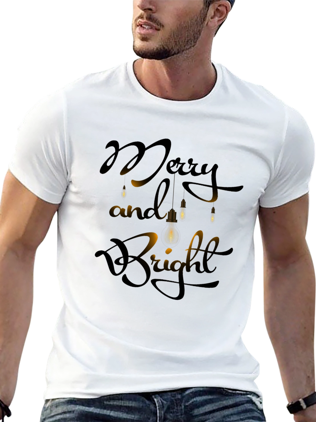 Merry & Bright Graphic Tee - Holiday Sparkle