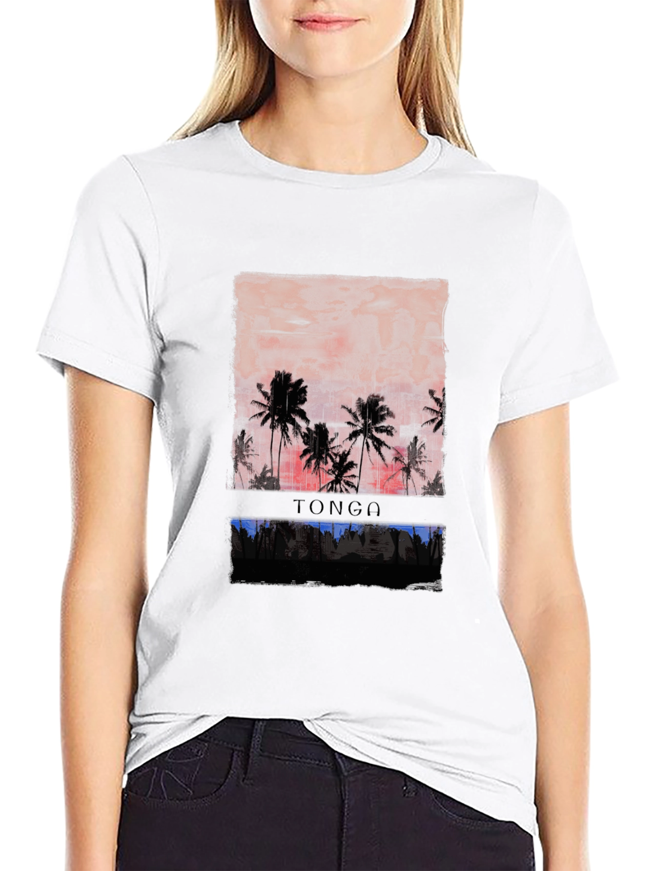 Tonga Sunset Graphic Tee - Island Life Shirt