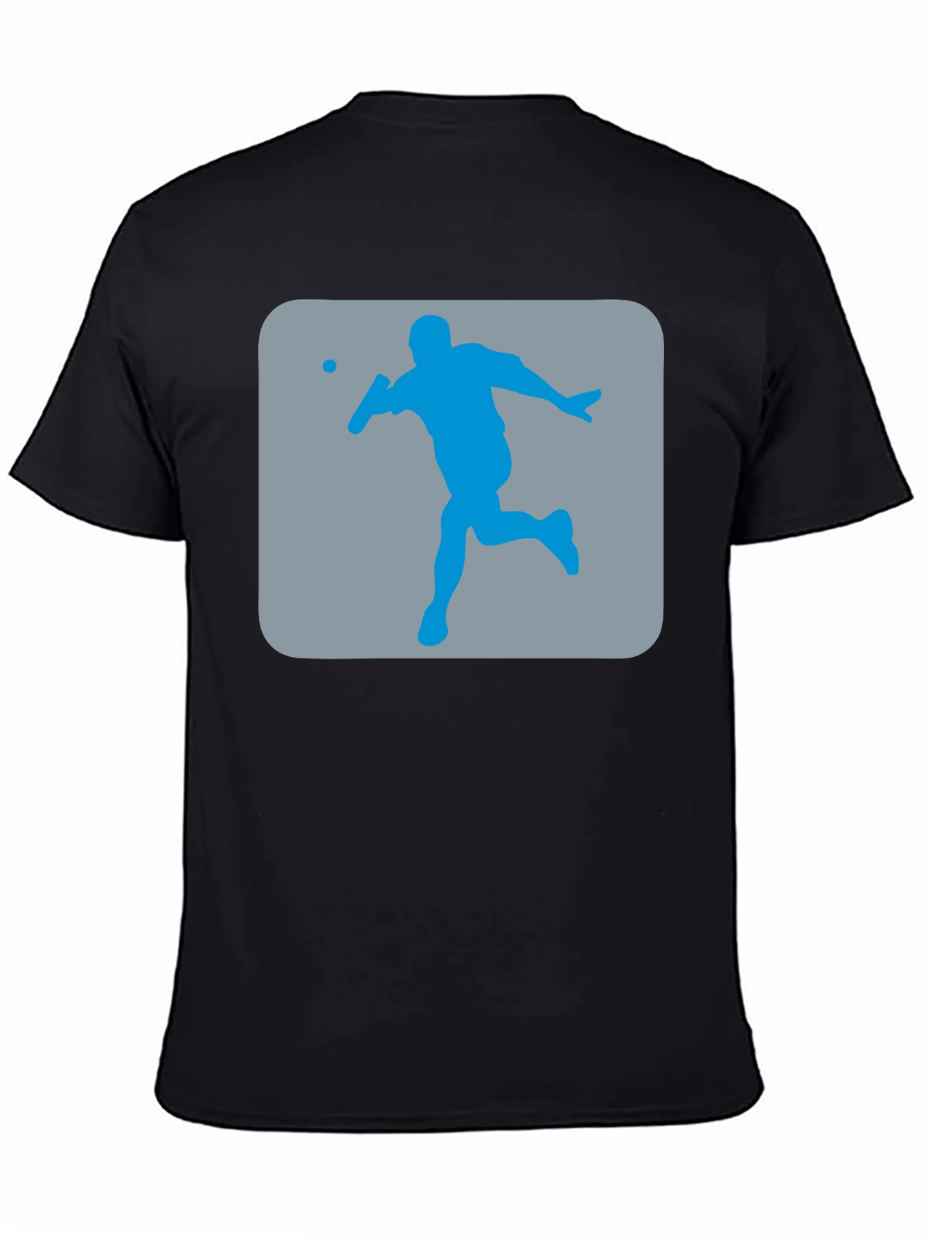 Squash Player Graphic T-Shirt - Black