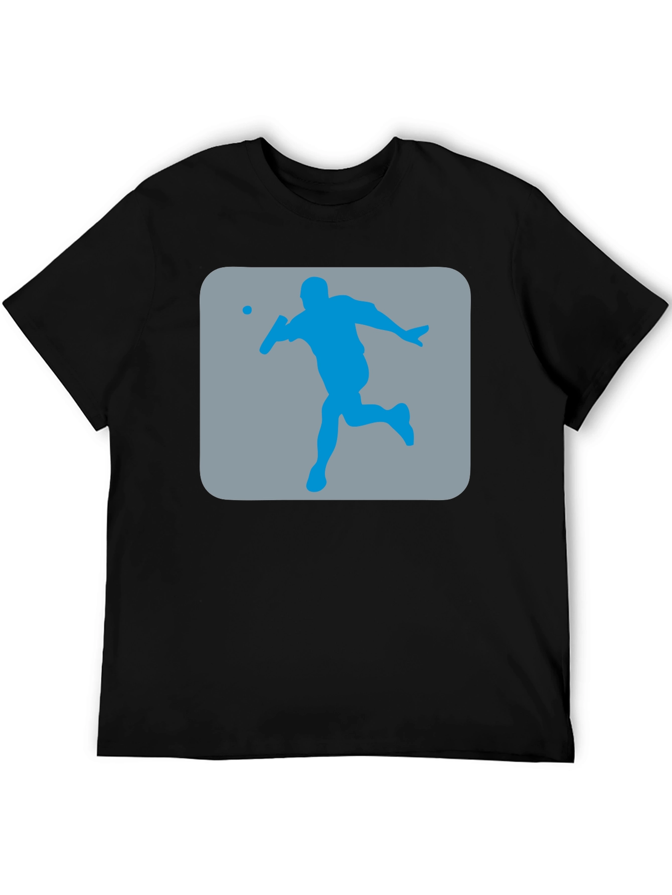 Squash Player Graphic T-Shirt - Black