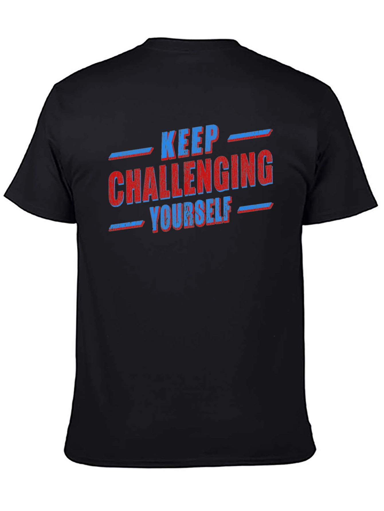 Keep Challenging Yourself Graphic Tee - Black